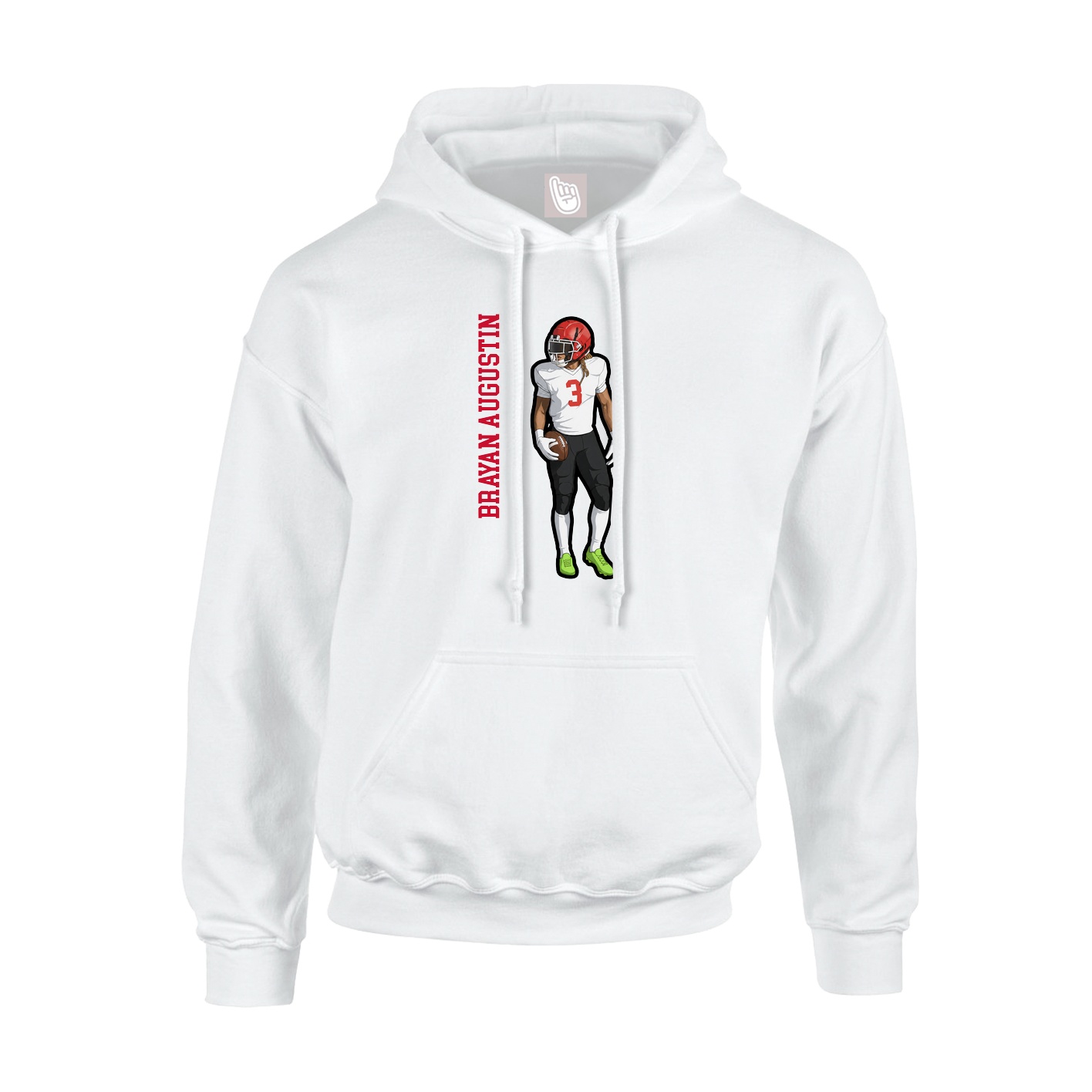 Hoodie — Name Vertical in White
