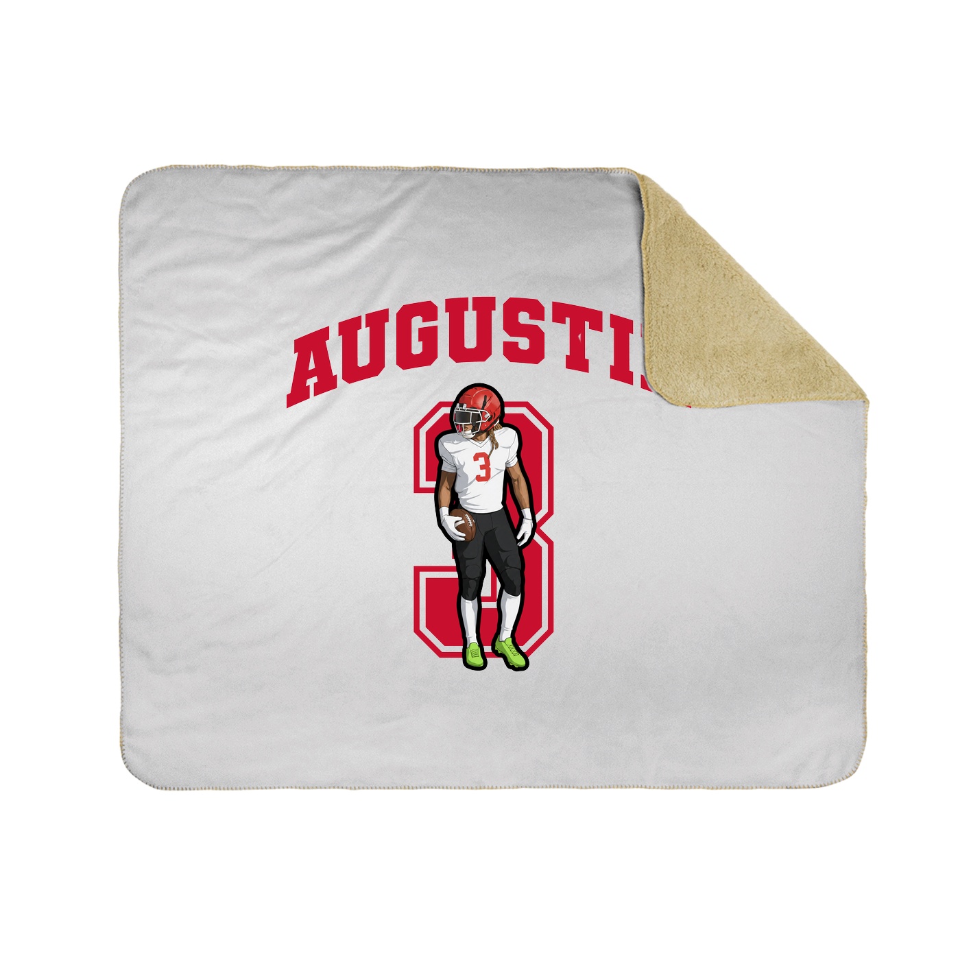 Throw Blanket — Number in White