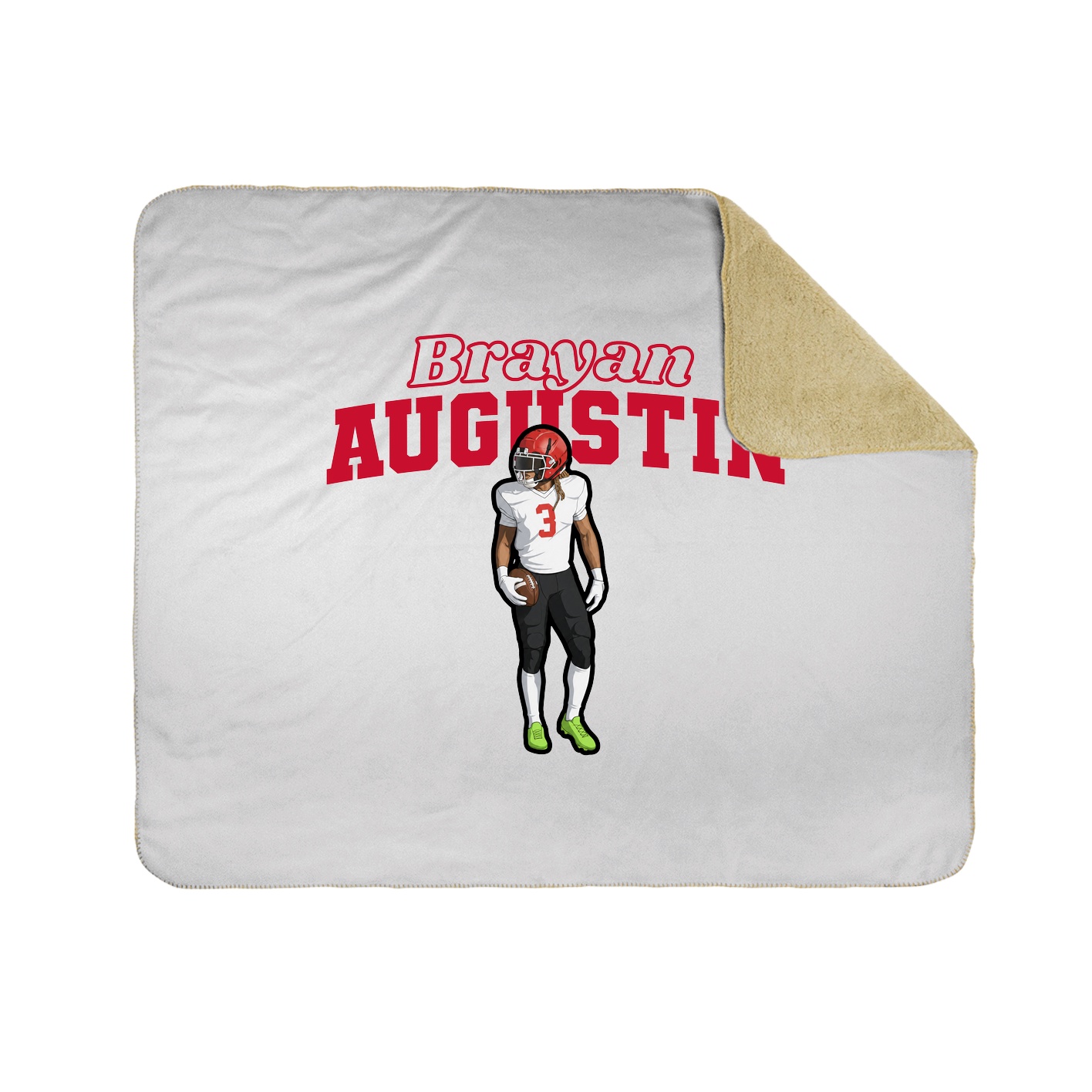 Throw Blanket — Name Arch in White