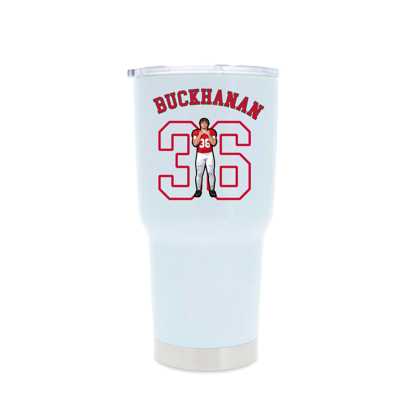 30oz Stainless Steel Tumbler — Shirsey Arch in White