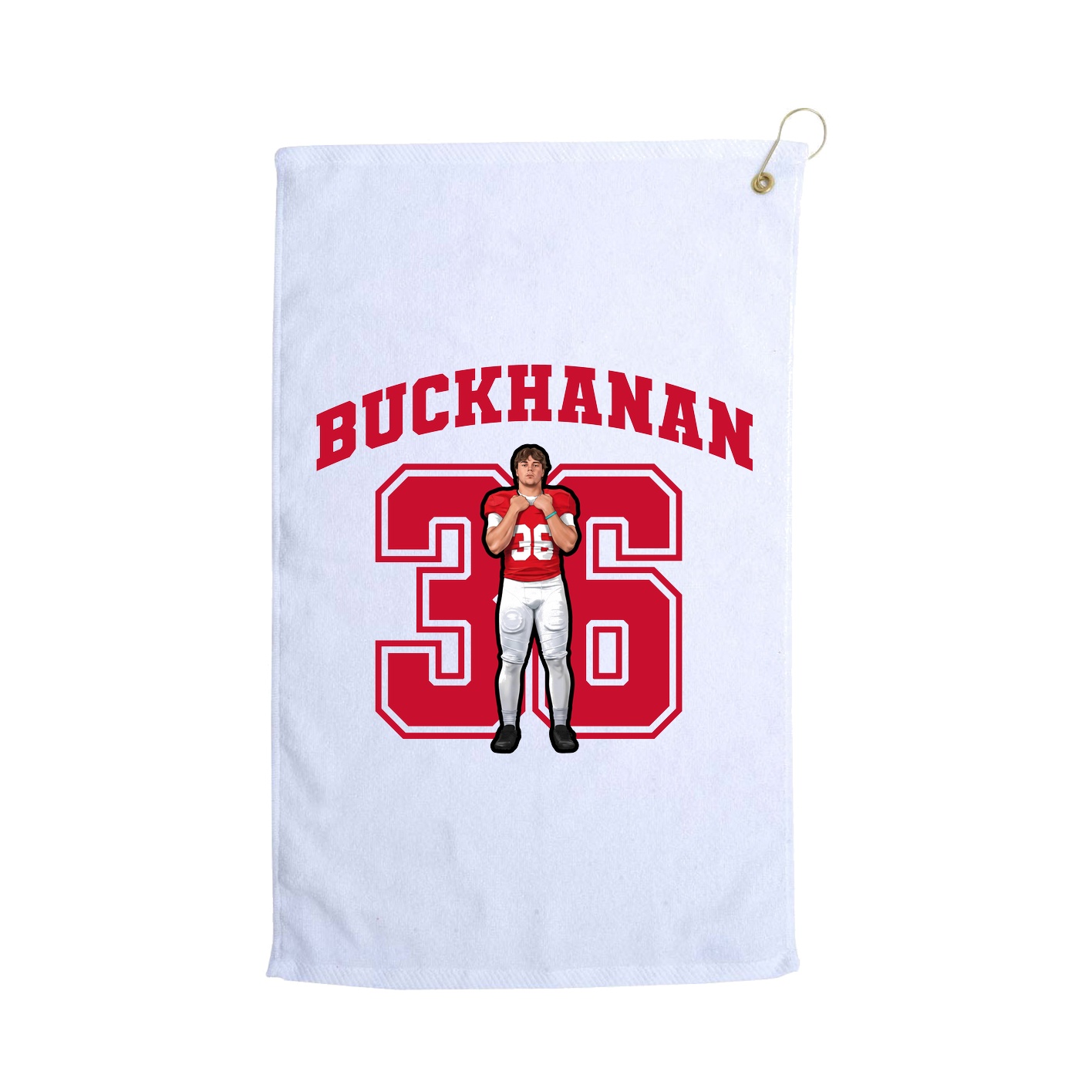 Golf Towel — Number in White