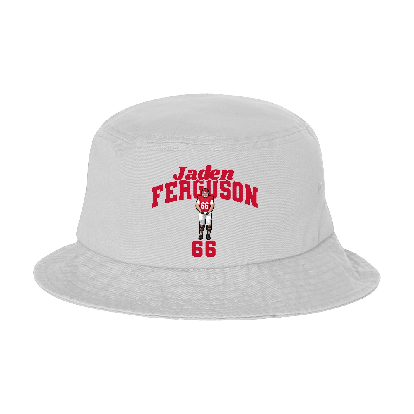 Bucket Cap — Signature Arch in White
