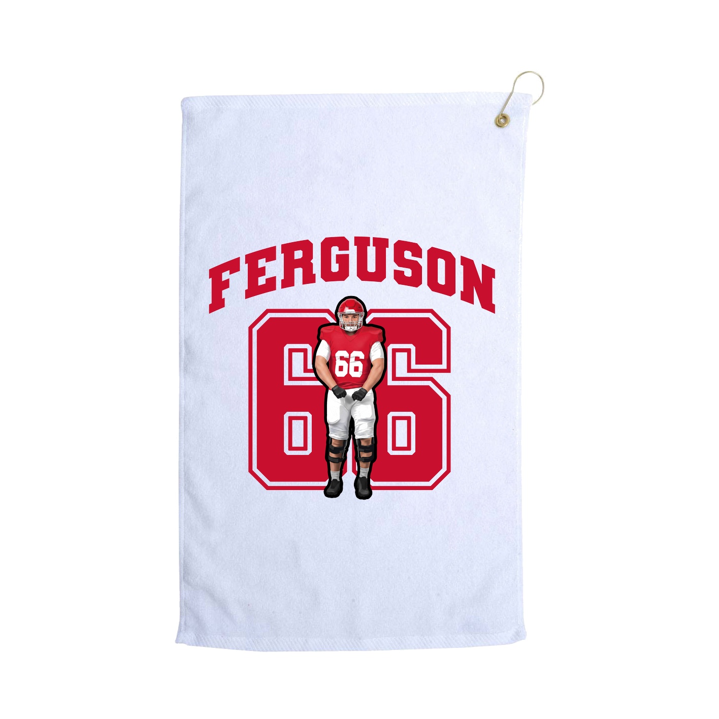 Golf Towel — Number in White