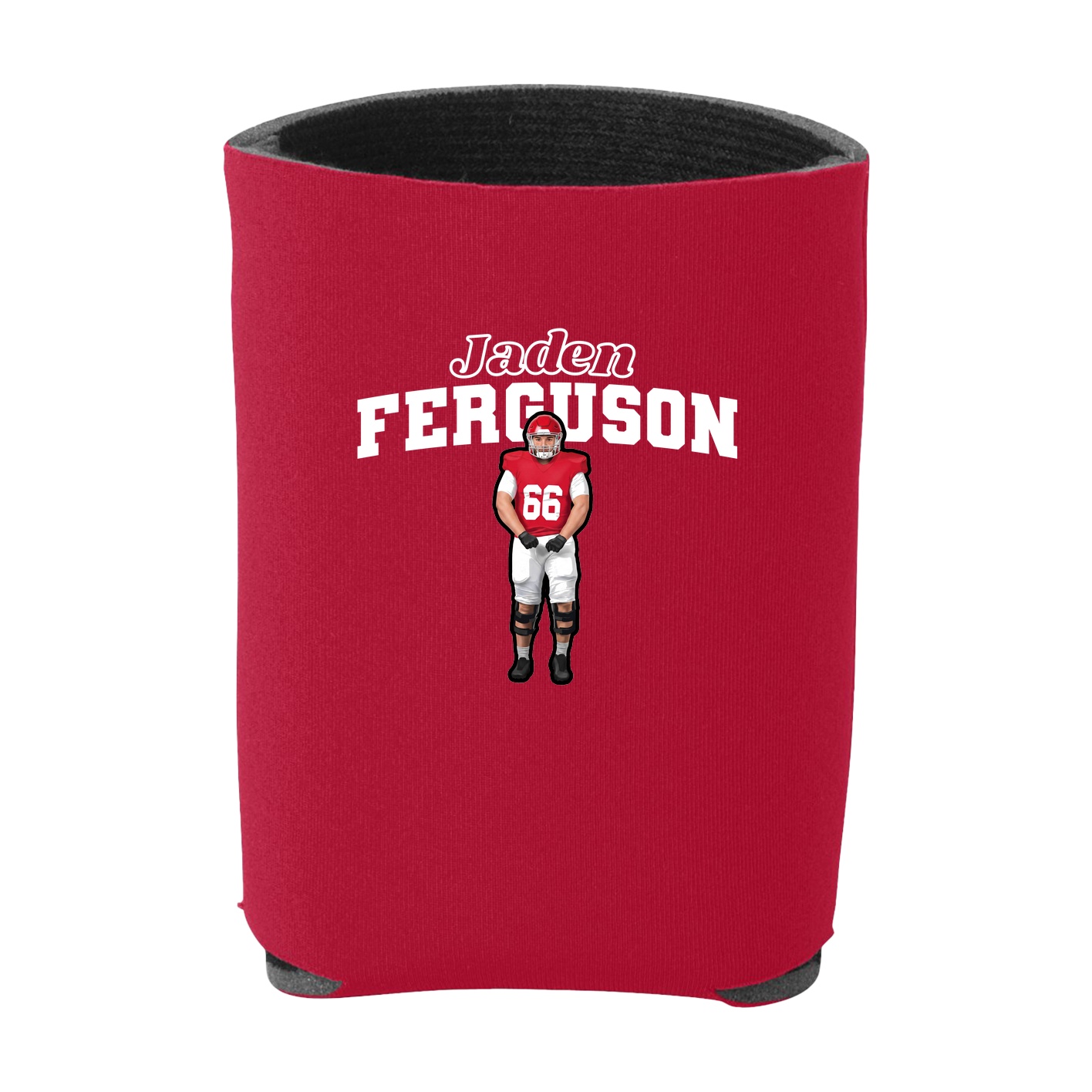 Can Holder — Name Arch in Red