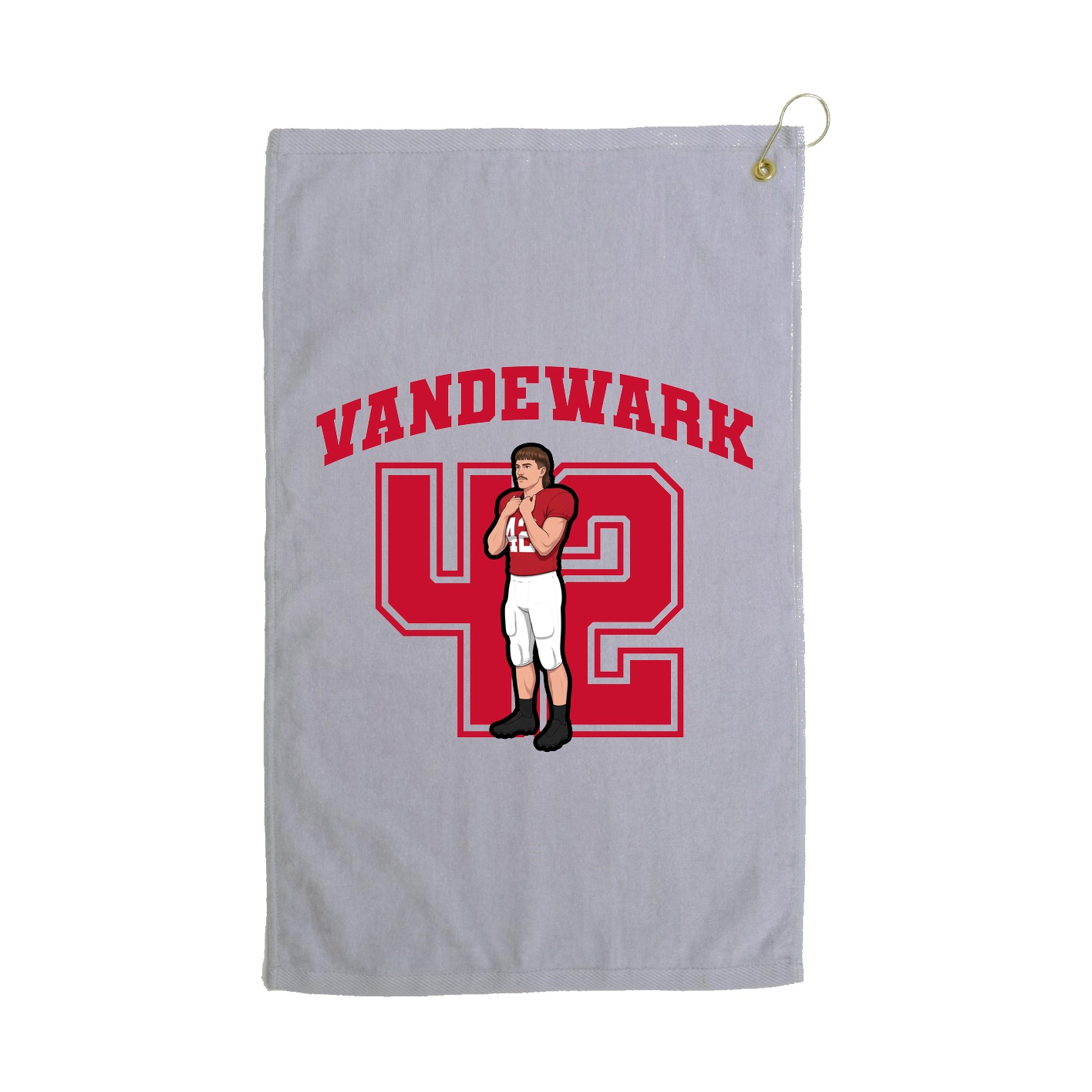 Golf Towel — Number in Grey