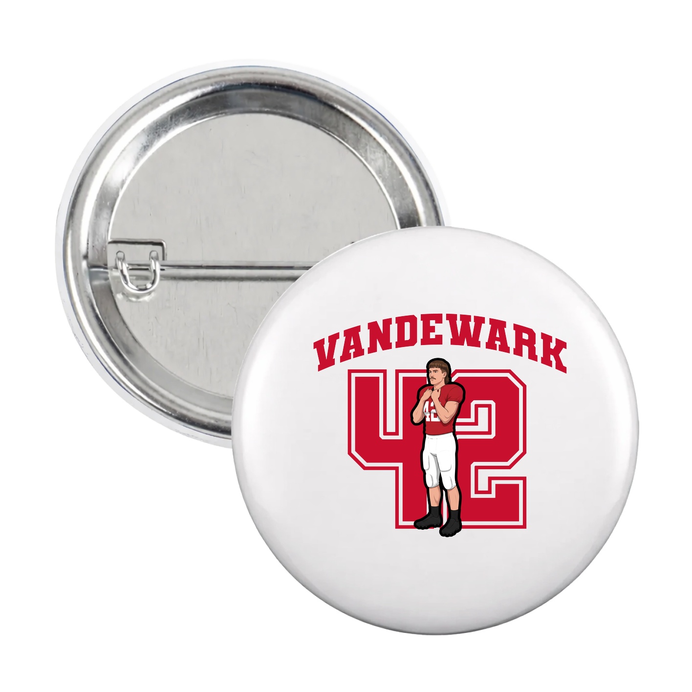 Game Day Button — Number in White