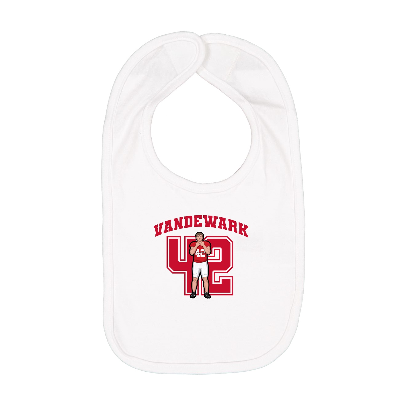 Infant Bib — Number in White