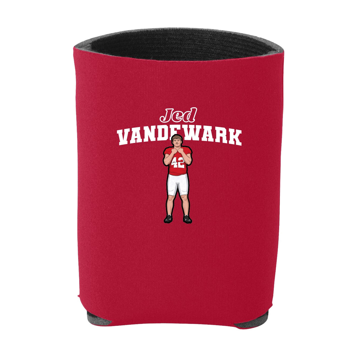 Can Holder — Name Arch in Red