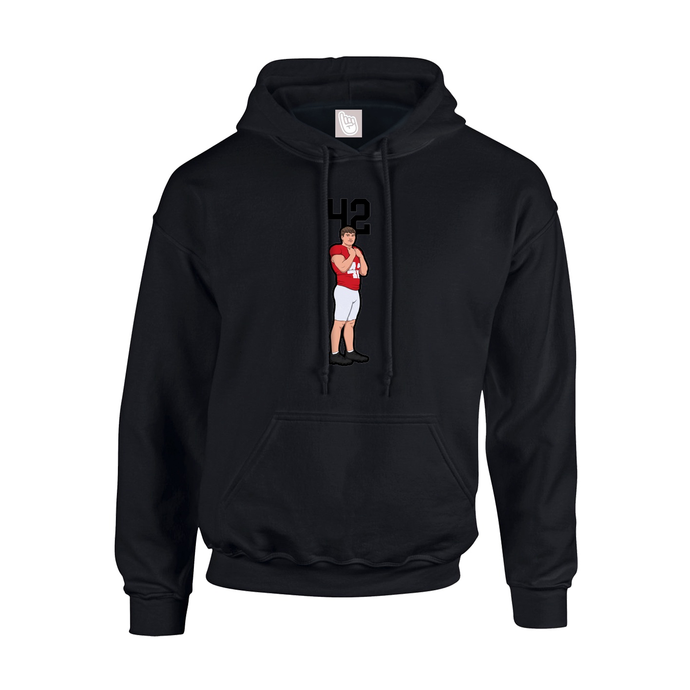 Youth Hoodie — Number Top in Black