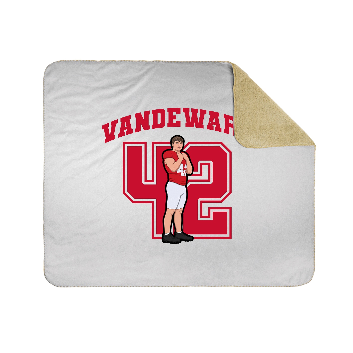 Throw Blanket — Number in White