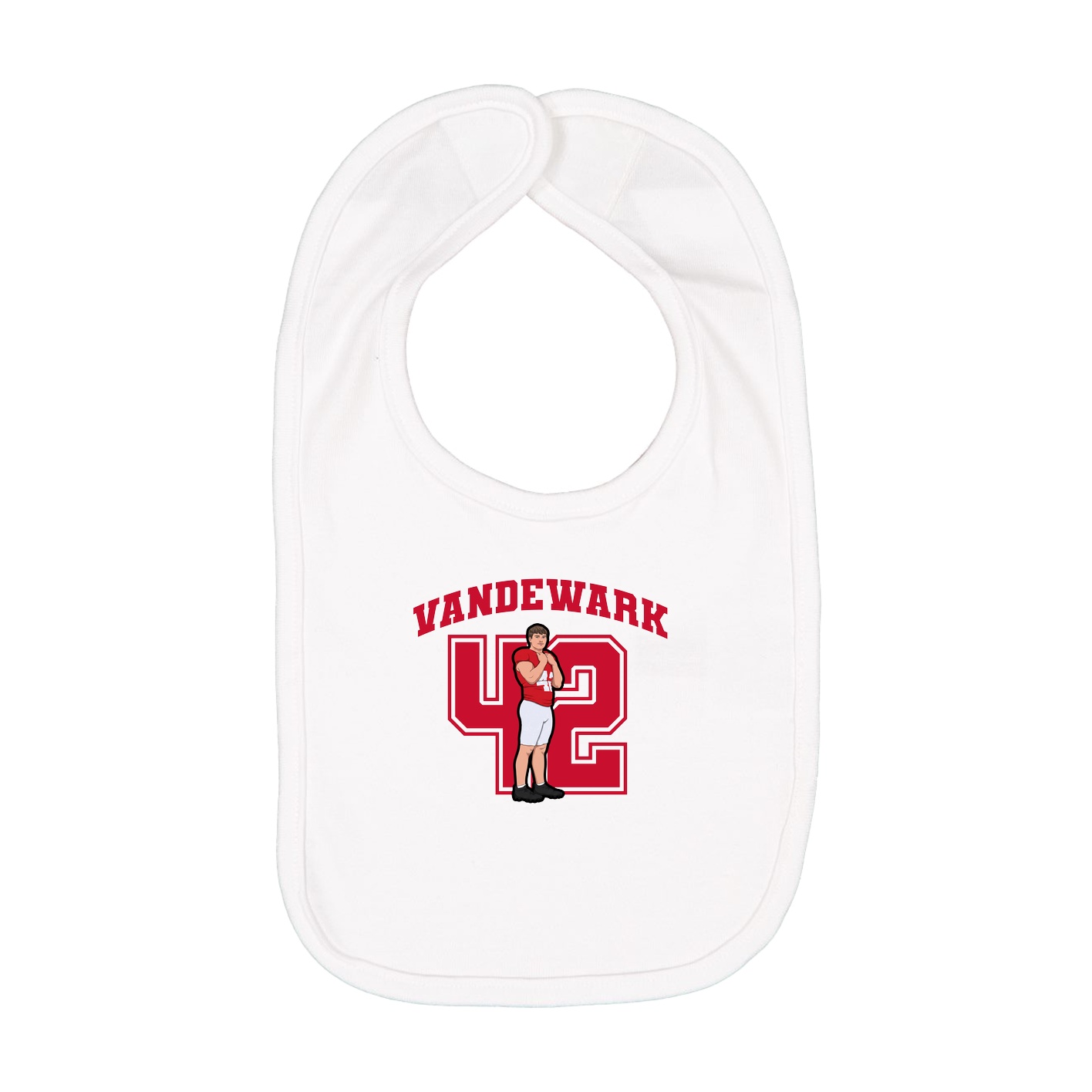 Infant Bib — Number in White