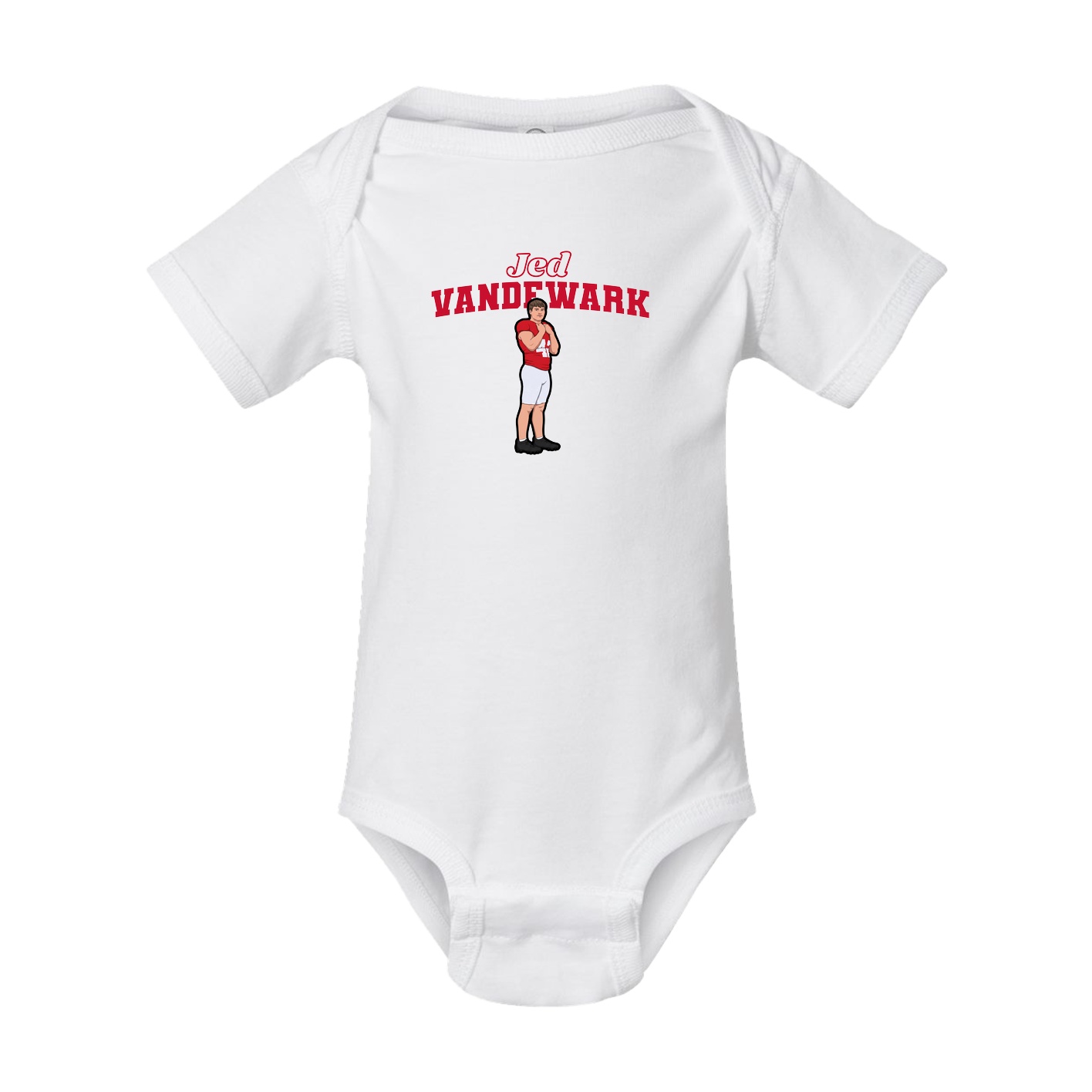 Baby Onesie — Name Arch in White