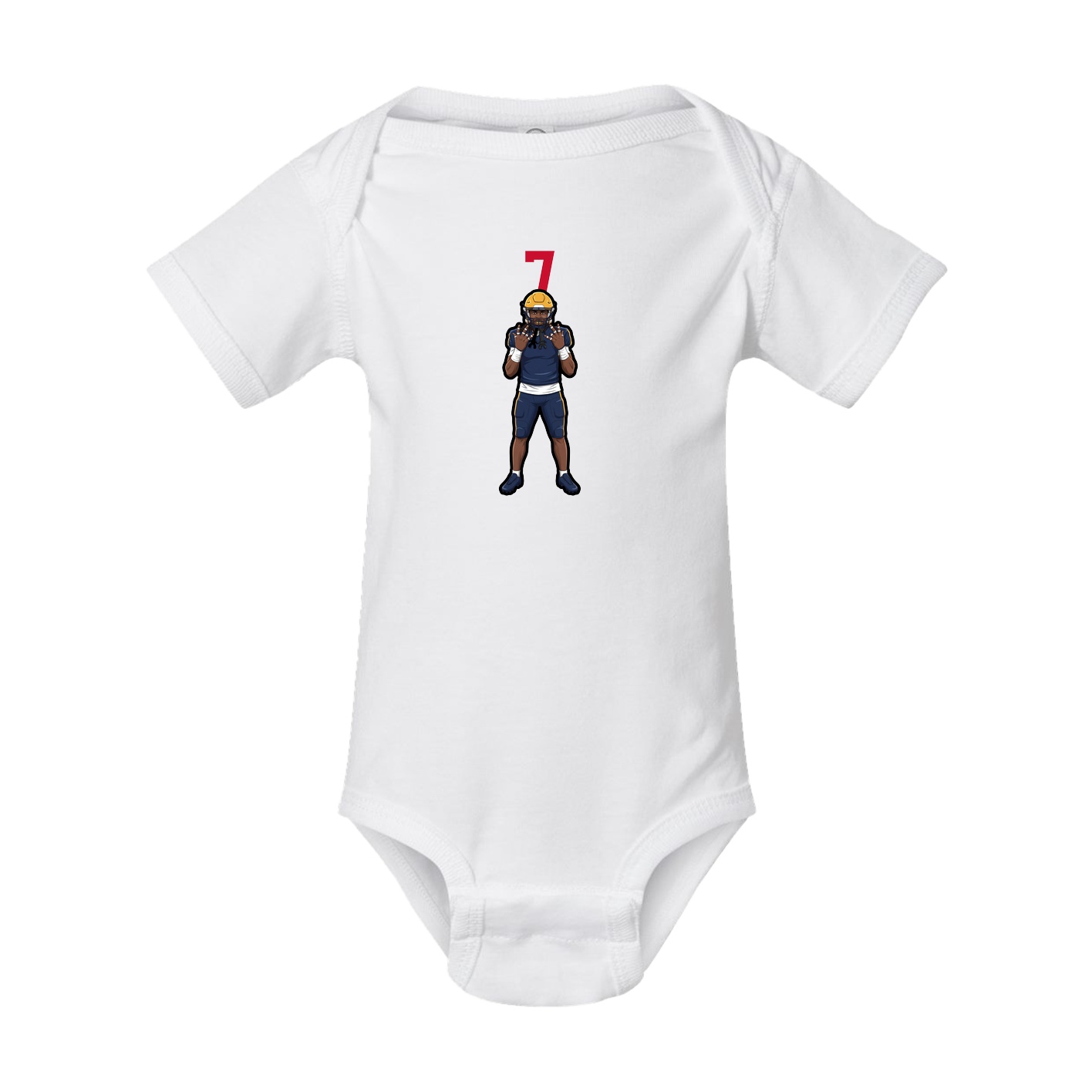 Baby Onesie — Number Top in White