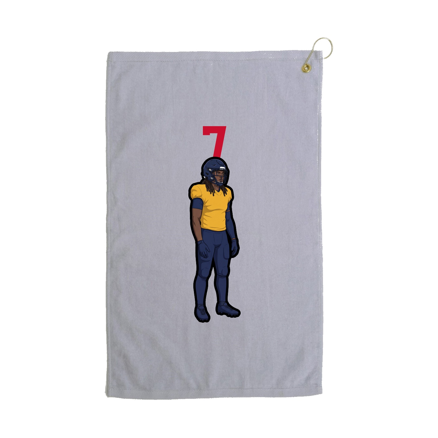 Golf Towel — Number Top in Grey