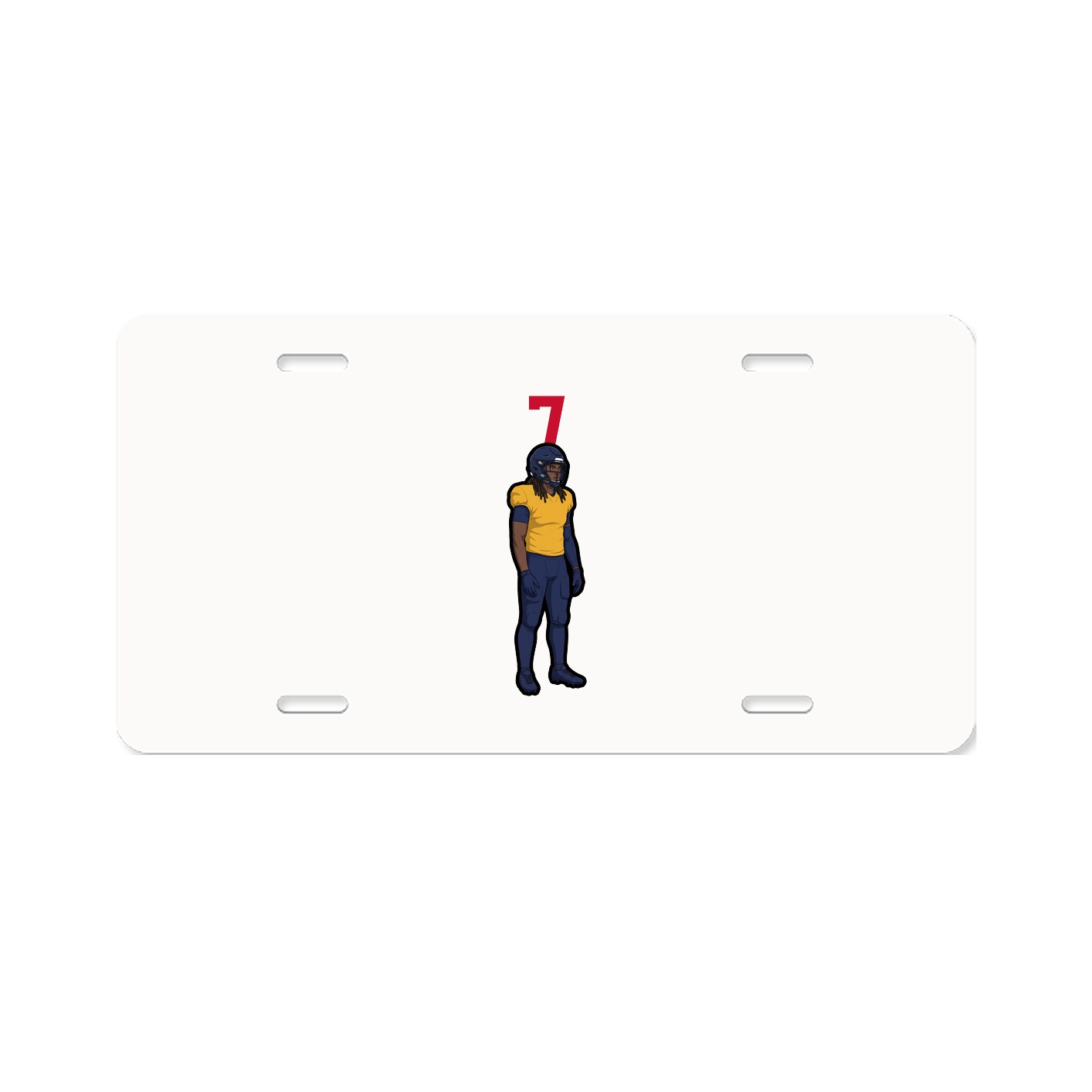 License Plate — Number Top in Classic