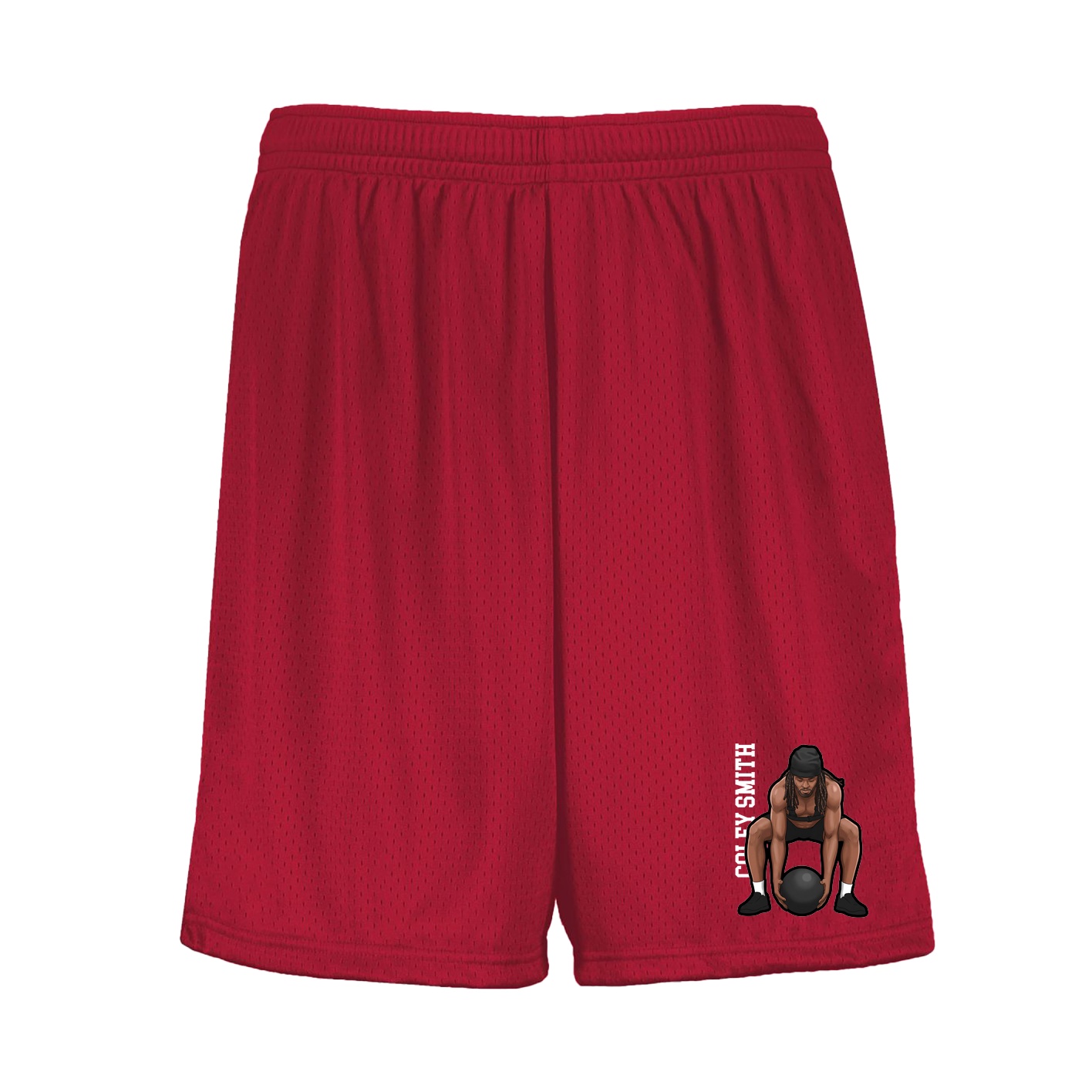Shorts — Name Vertical in Red