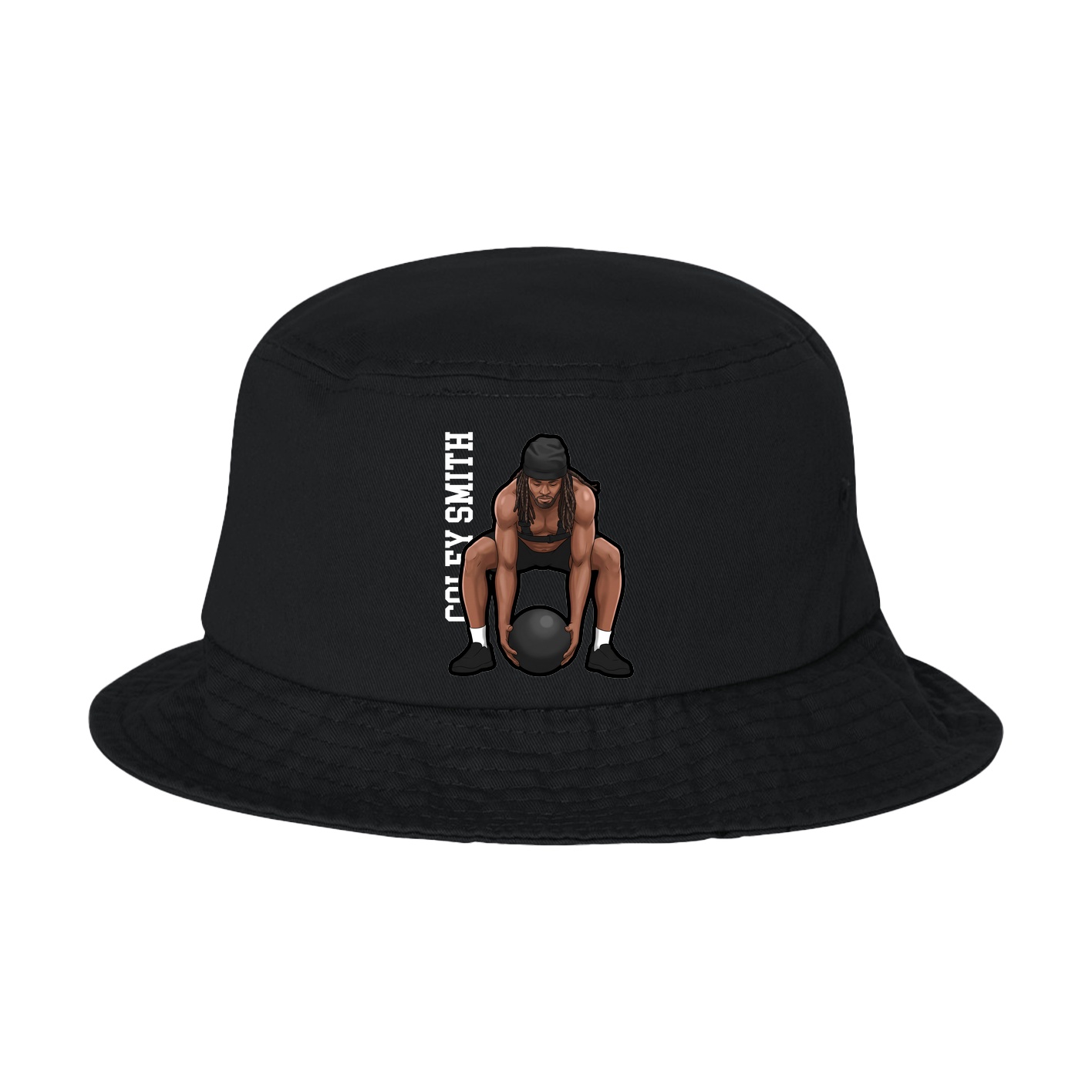 Bucket Cap — Name Vertical in Black