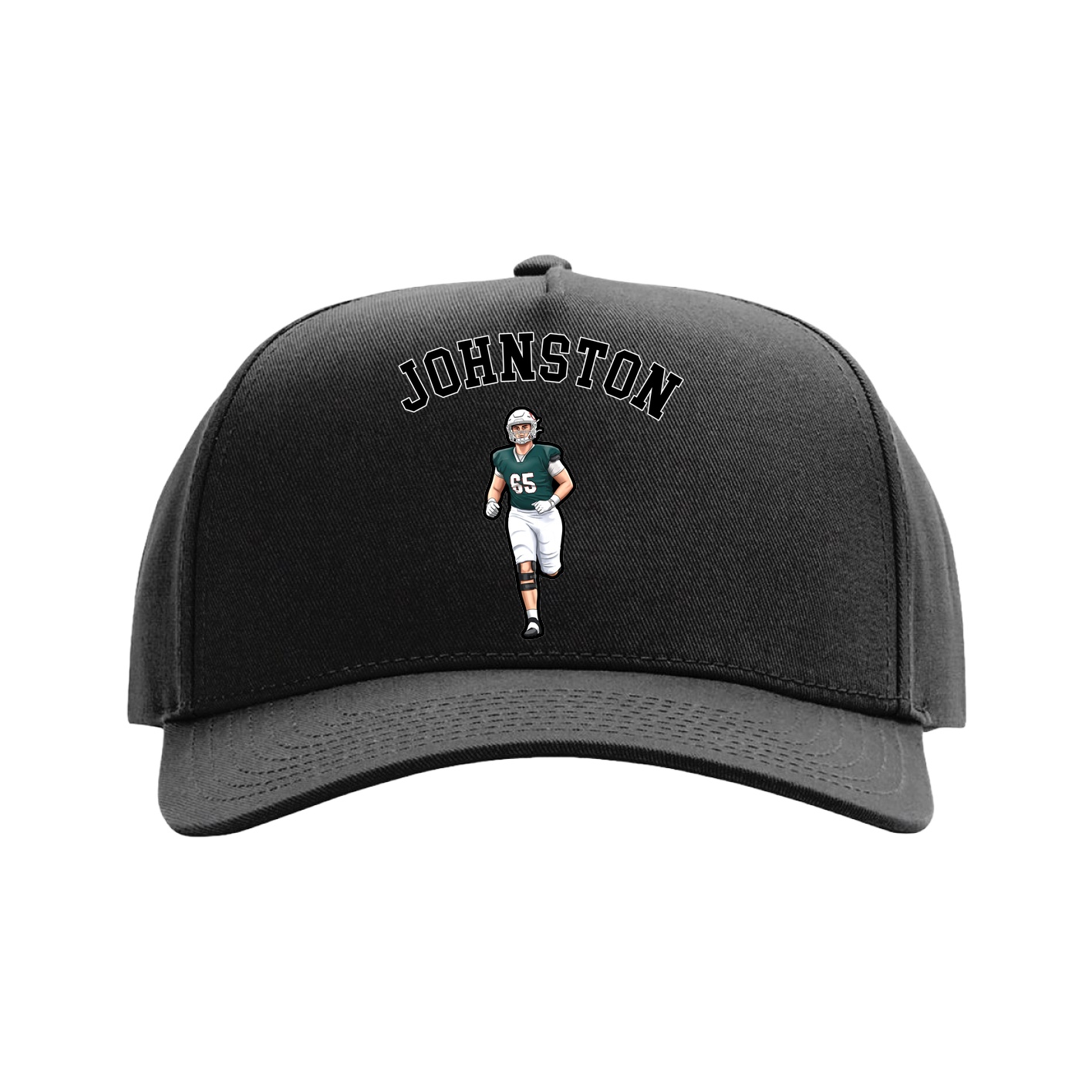 Full Fabric Five-Panel Champ Cap — Shirsey Arch in Black