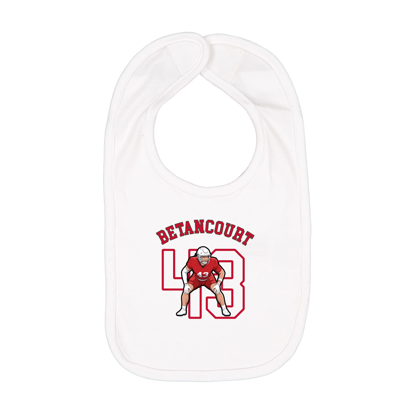 Infant Bib — Shirsey Arch in White