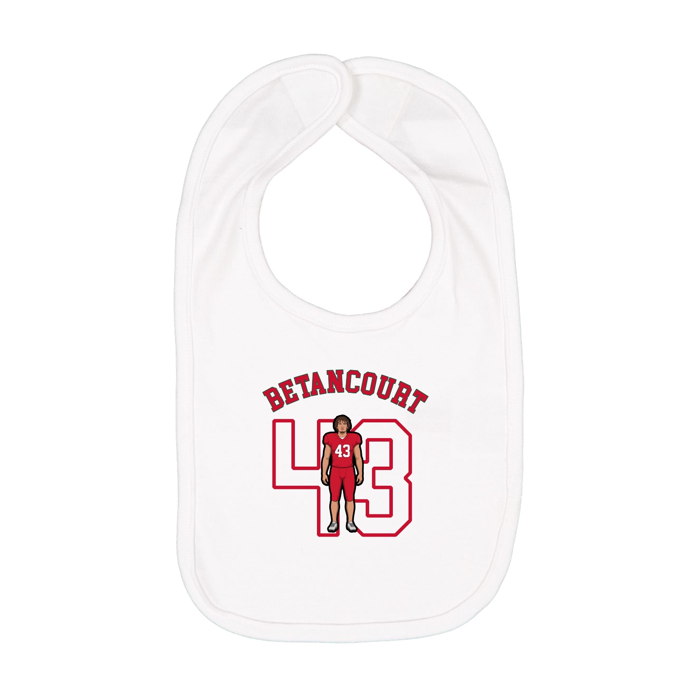 Infant Bib — Shirsey Arch in White