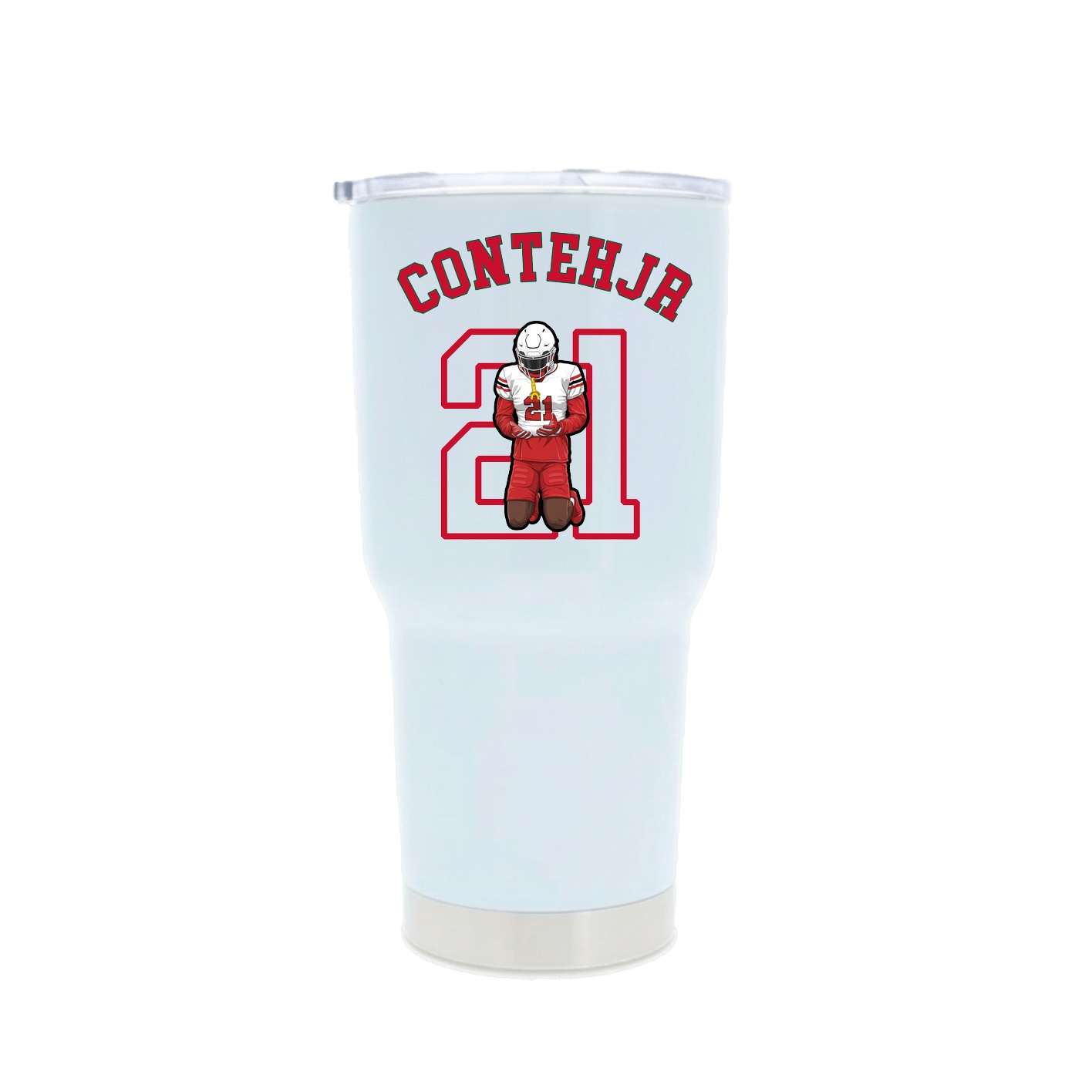 30oz Stainless Steel Tumbler — Shirsey Arch in White