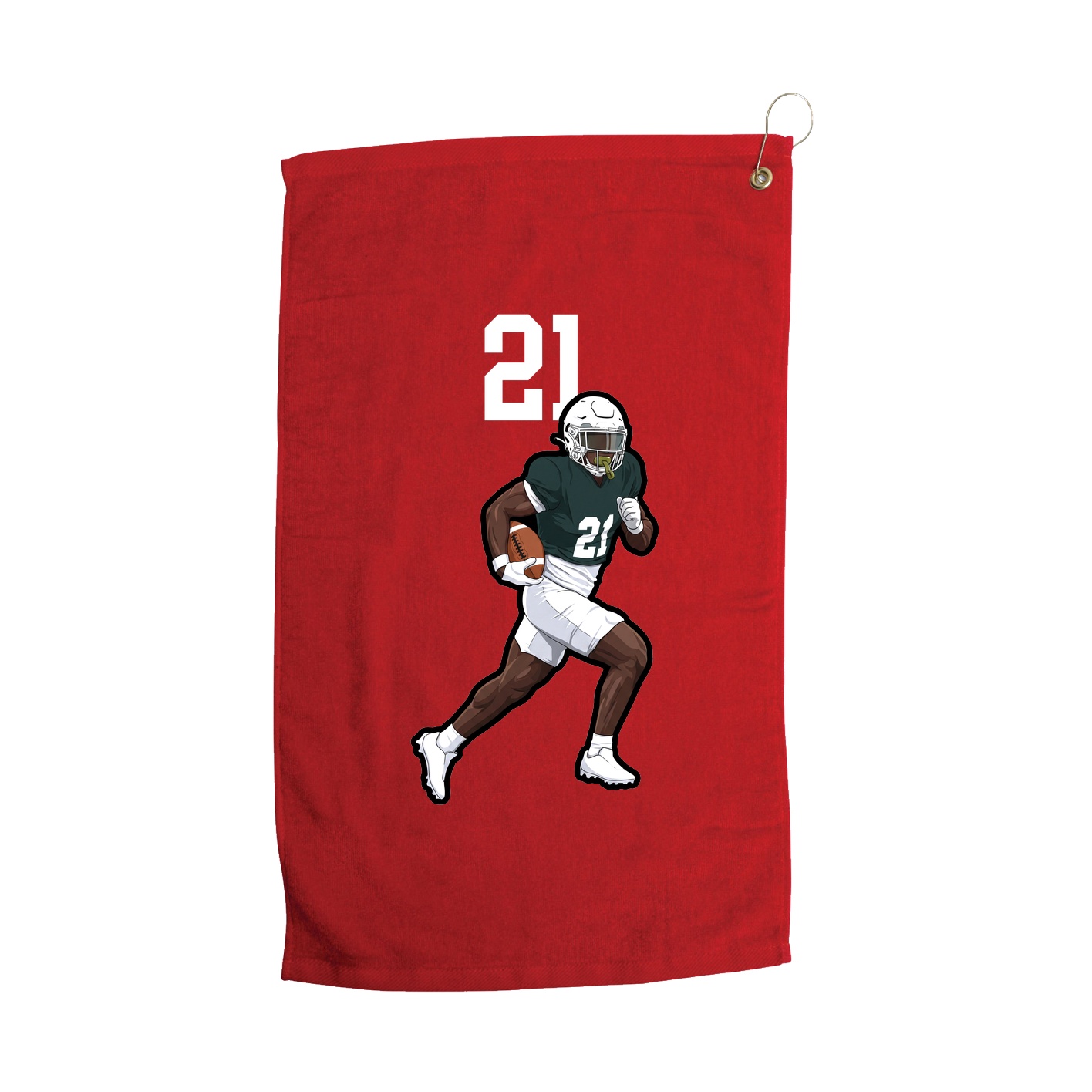Golf Towel — Number Top in Red