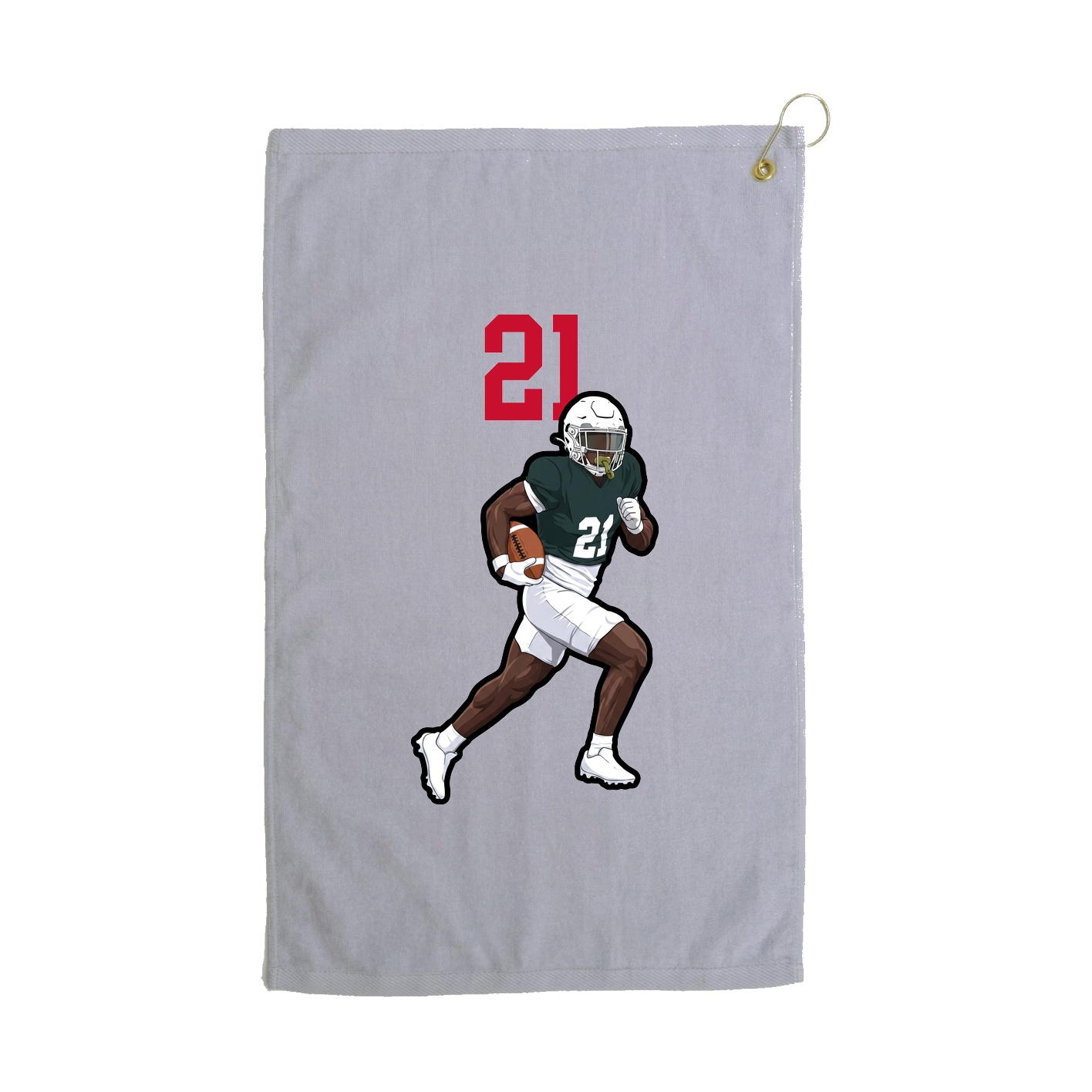 Golf Towel — Number Top in Grey