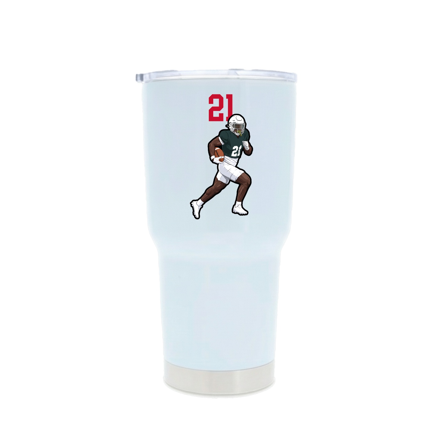30oz Stainless Steel Tumbler — Number Top in White