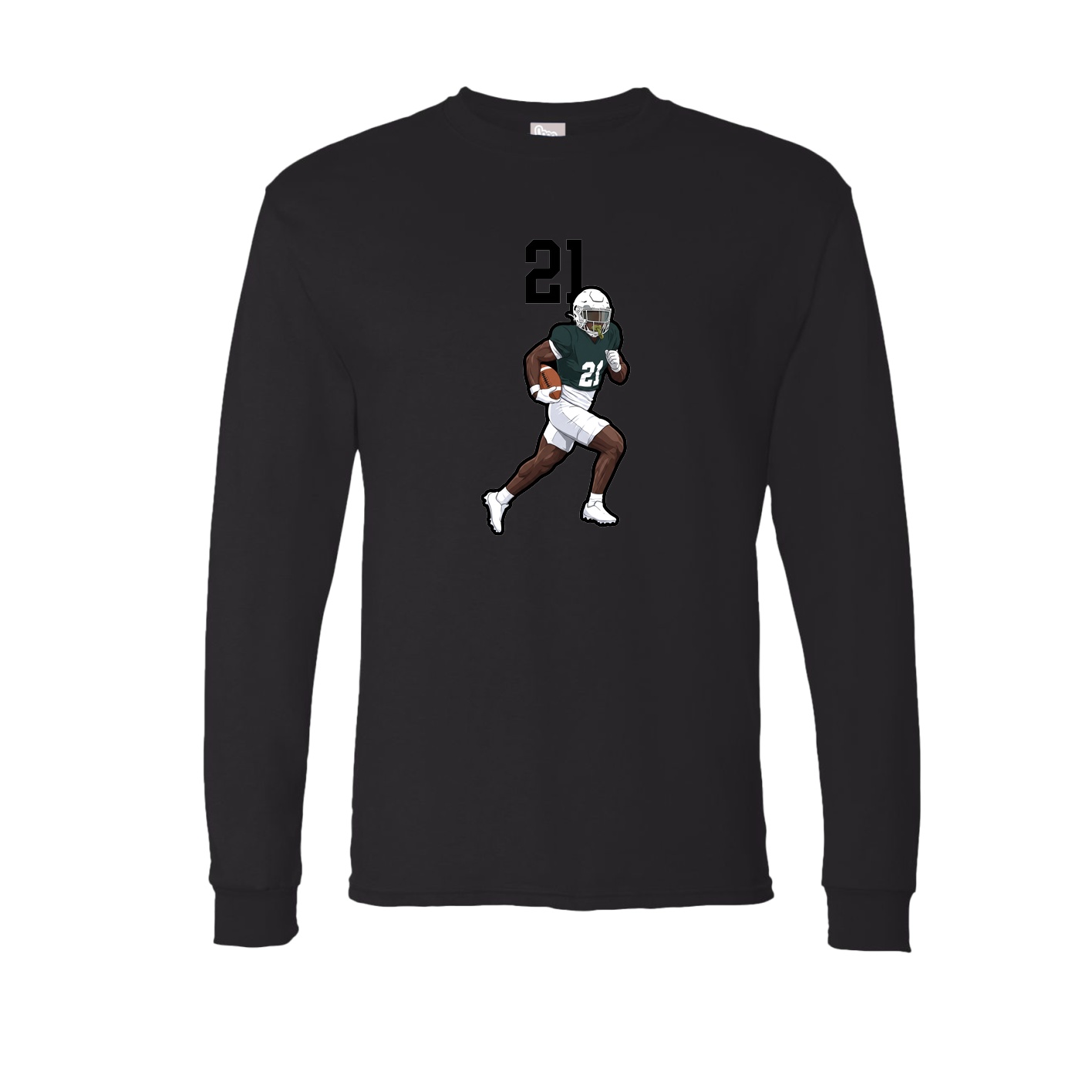 Long Sleeve Tee — Number Top in Black