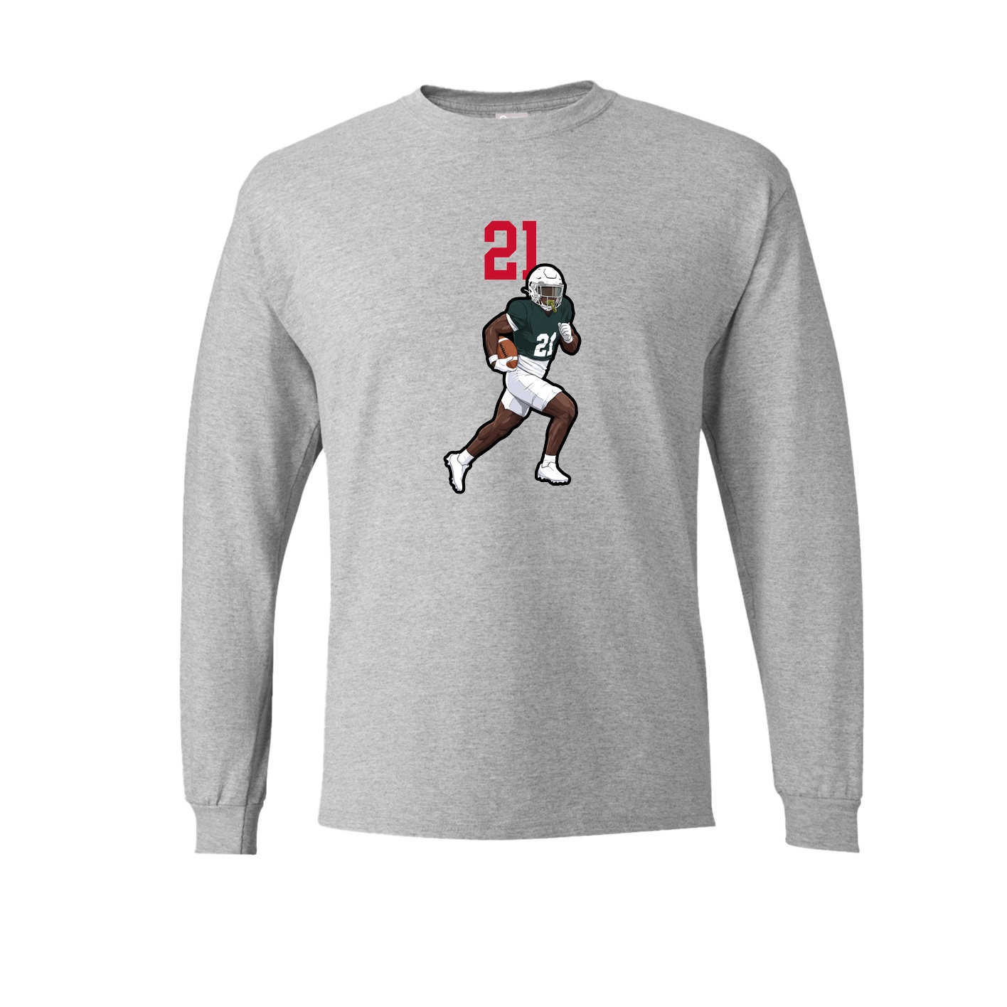 Long Sleeve Tee — Number Top in Grey