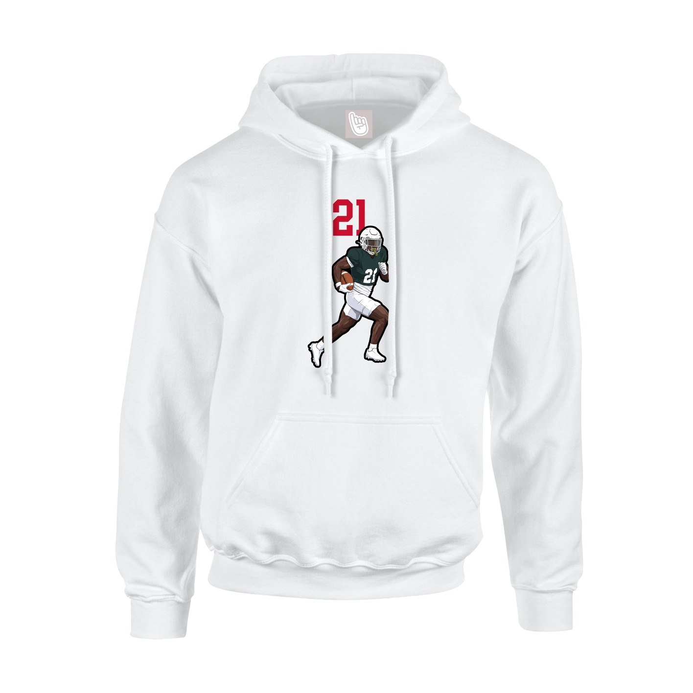 Hoodie — Number Top in White