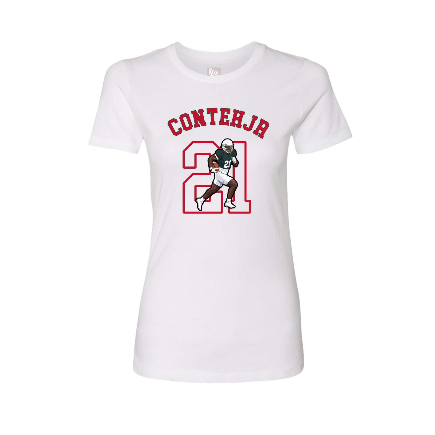 Fitted Women's Tee — Shirsey Arch in White