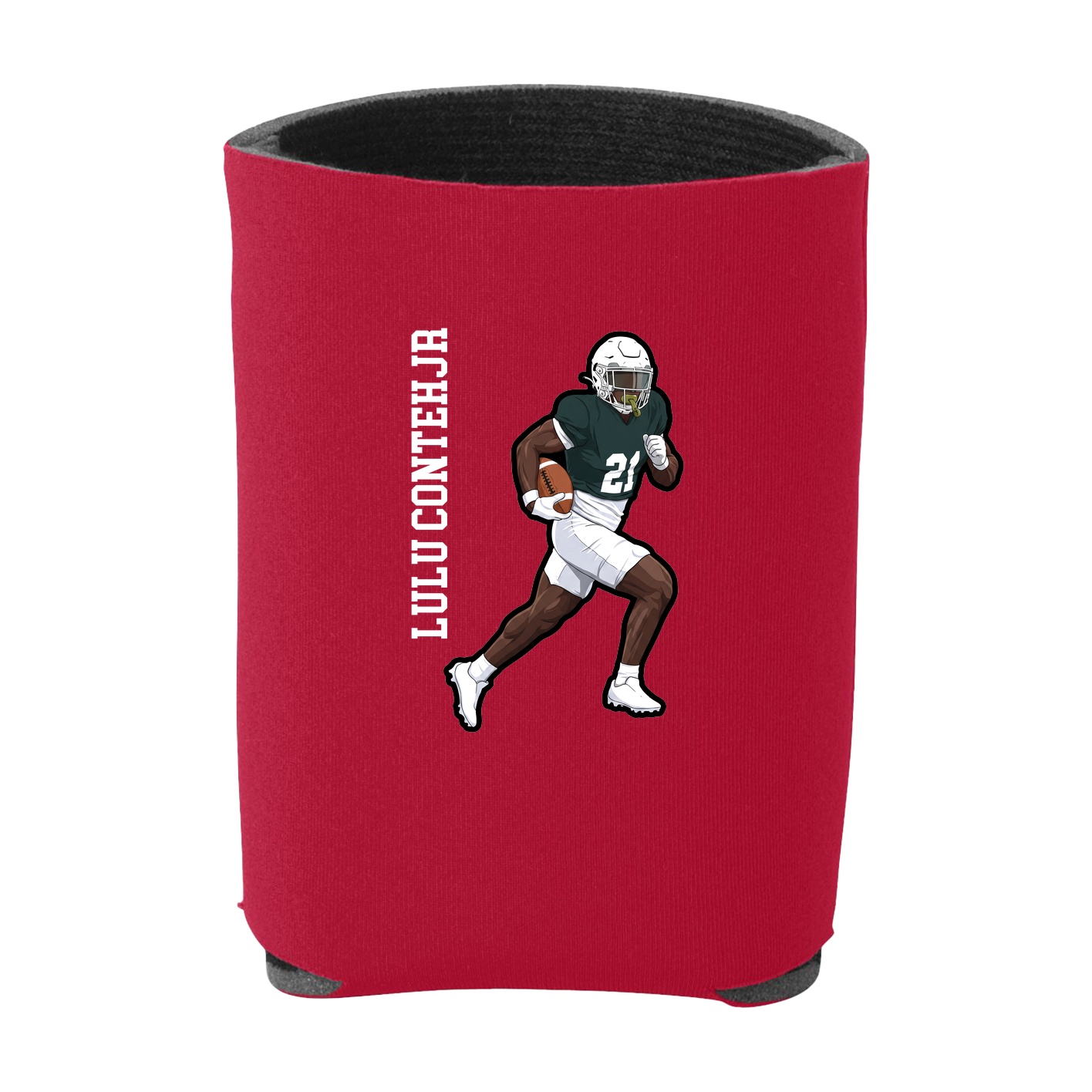 Can Holder — Name Vertical in Red