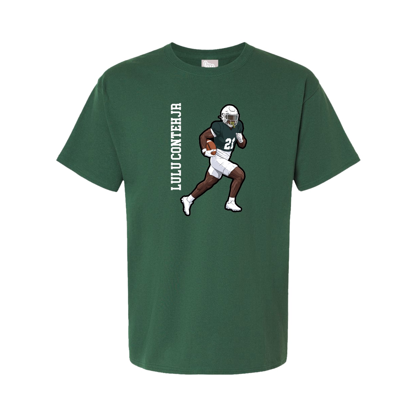 Youth Tee — Name Vertical in Green