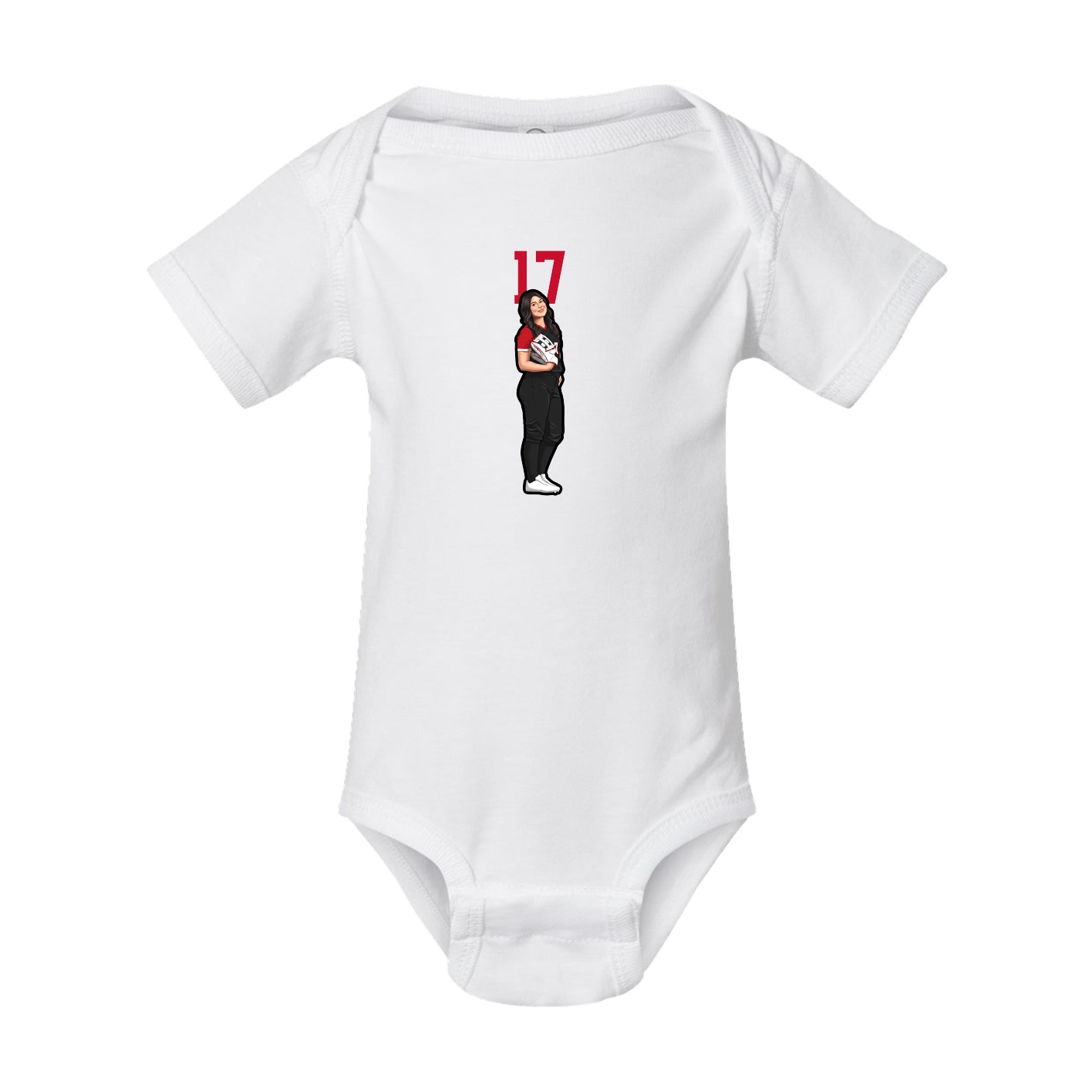 Baby Onesie — Number Top in White