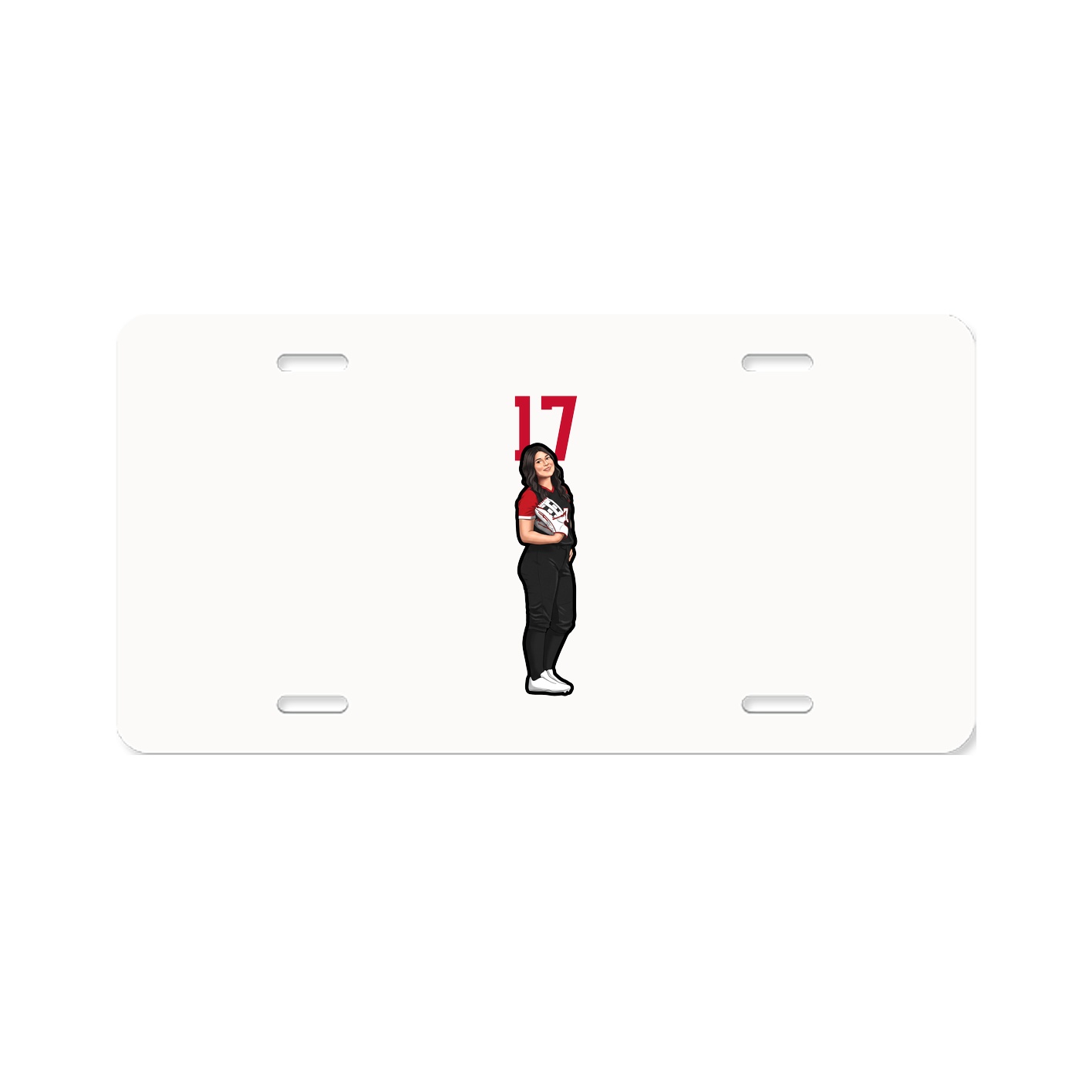 License Plate — Number Top in Classic