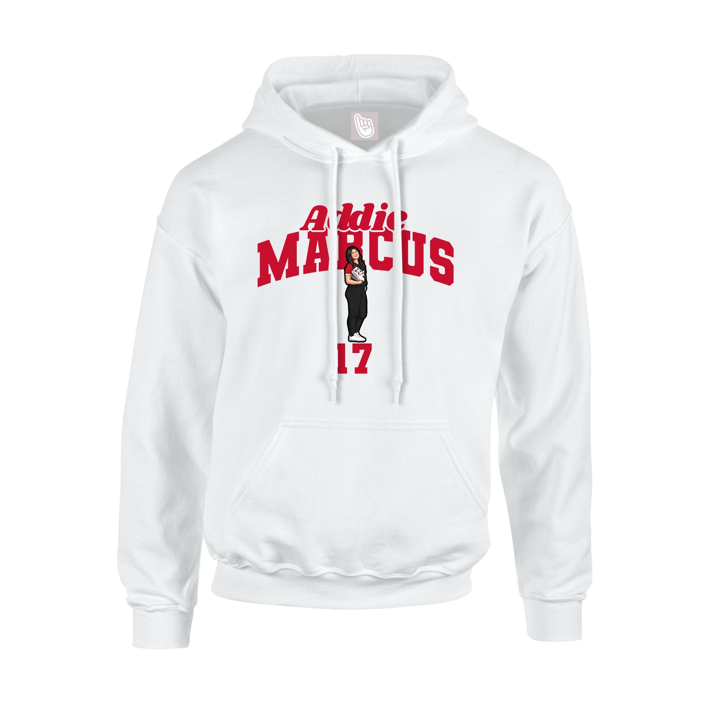 Hoodie — Signature Arch in White