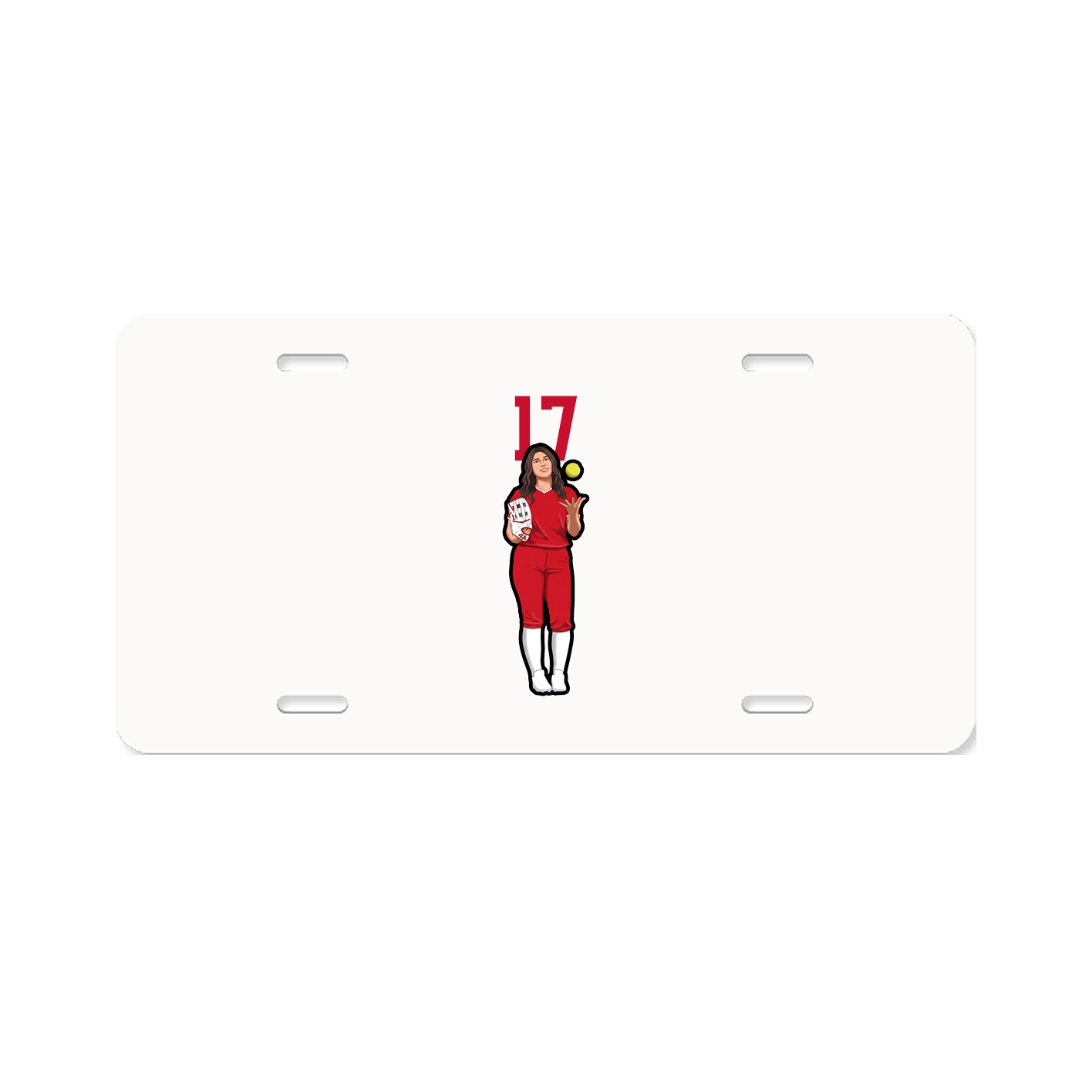 License Plate — Number Top in Classic