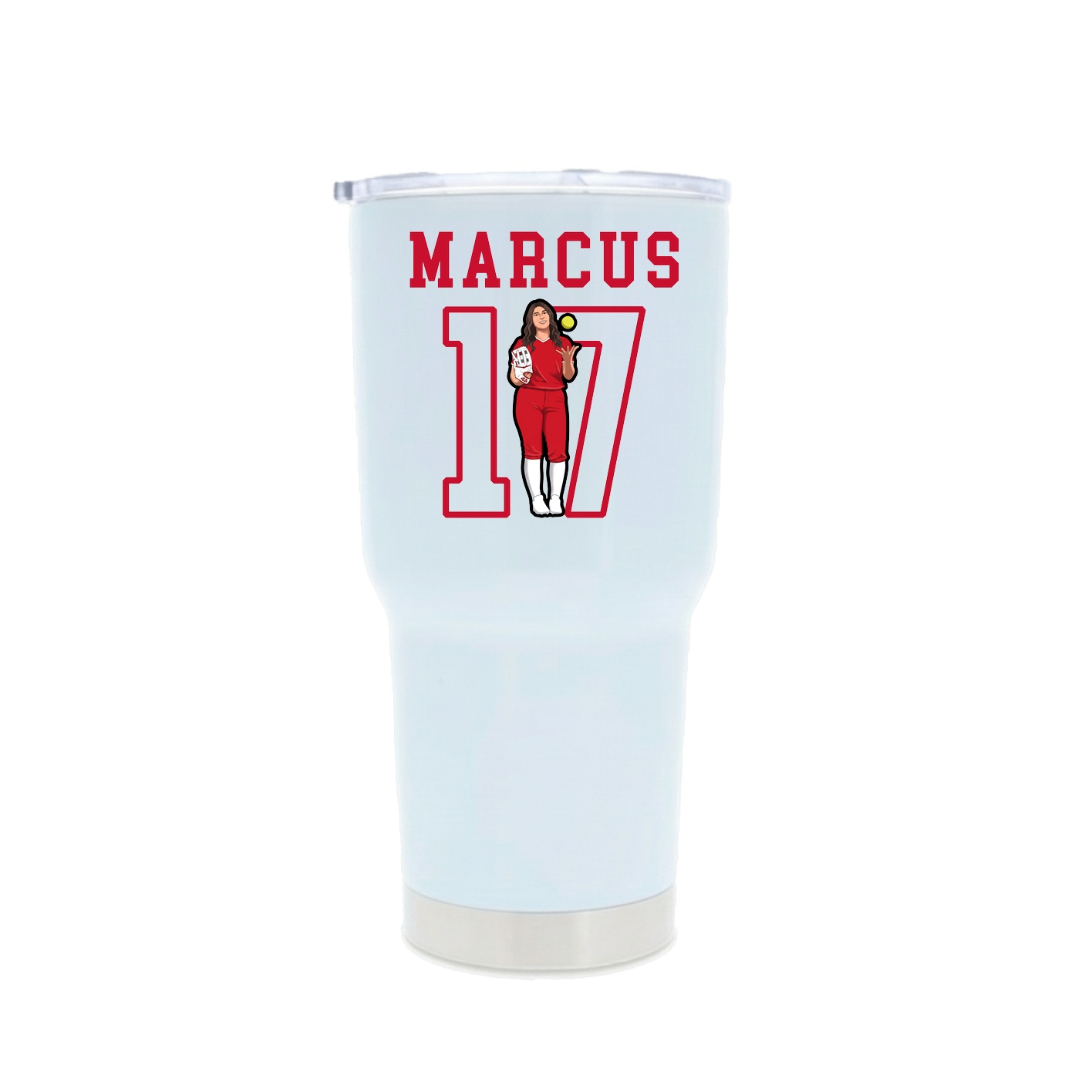 30oz Stainless Steel Tumbler — Shirsey in White