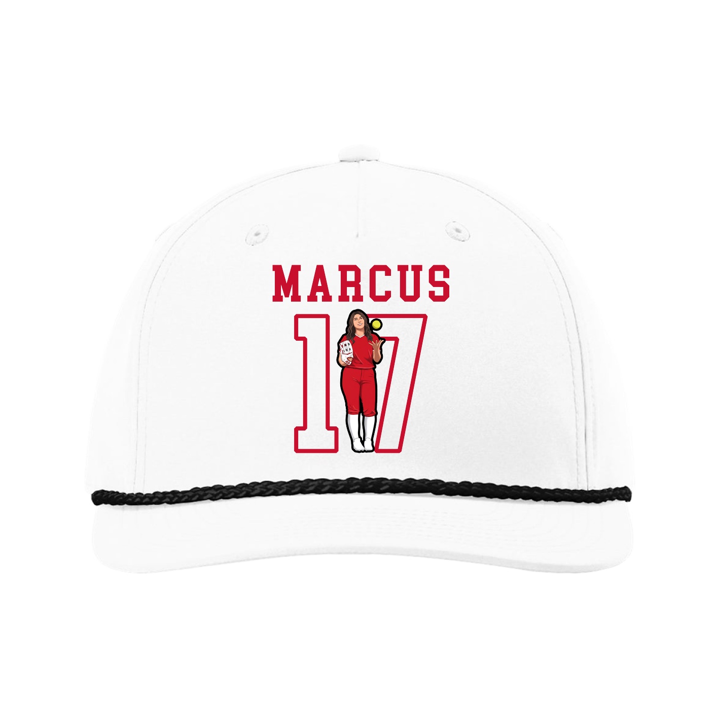 Five-Panel Classic Rope Cap — Shirsey in White