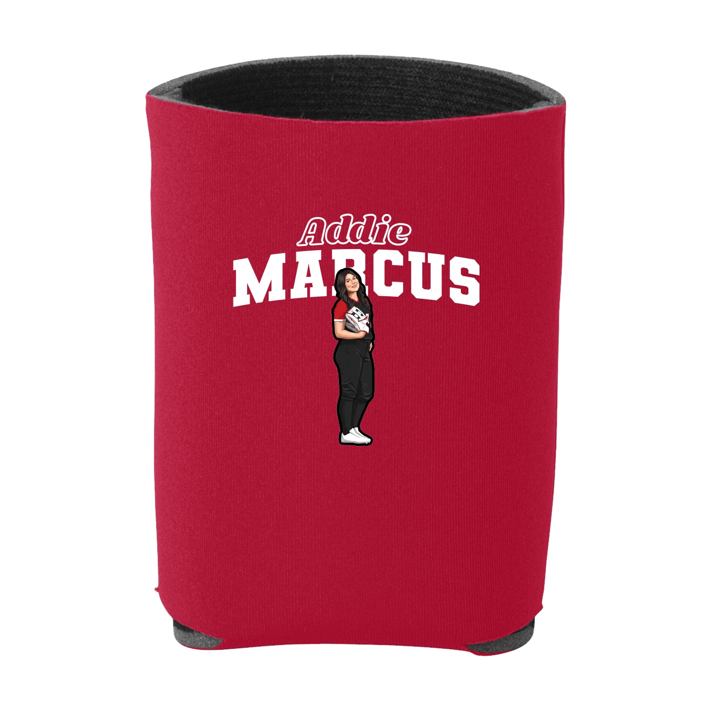 Can Holder — Name Arch in Red