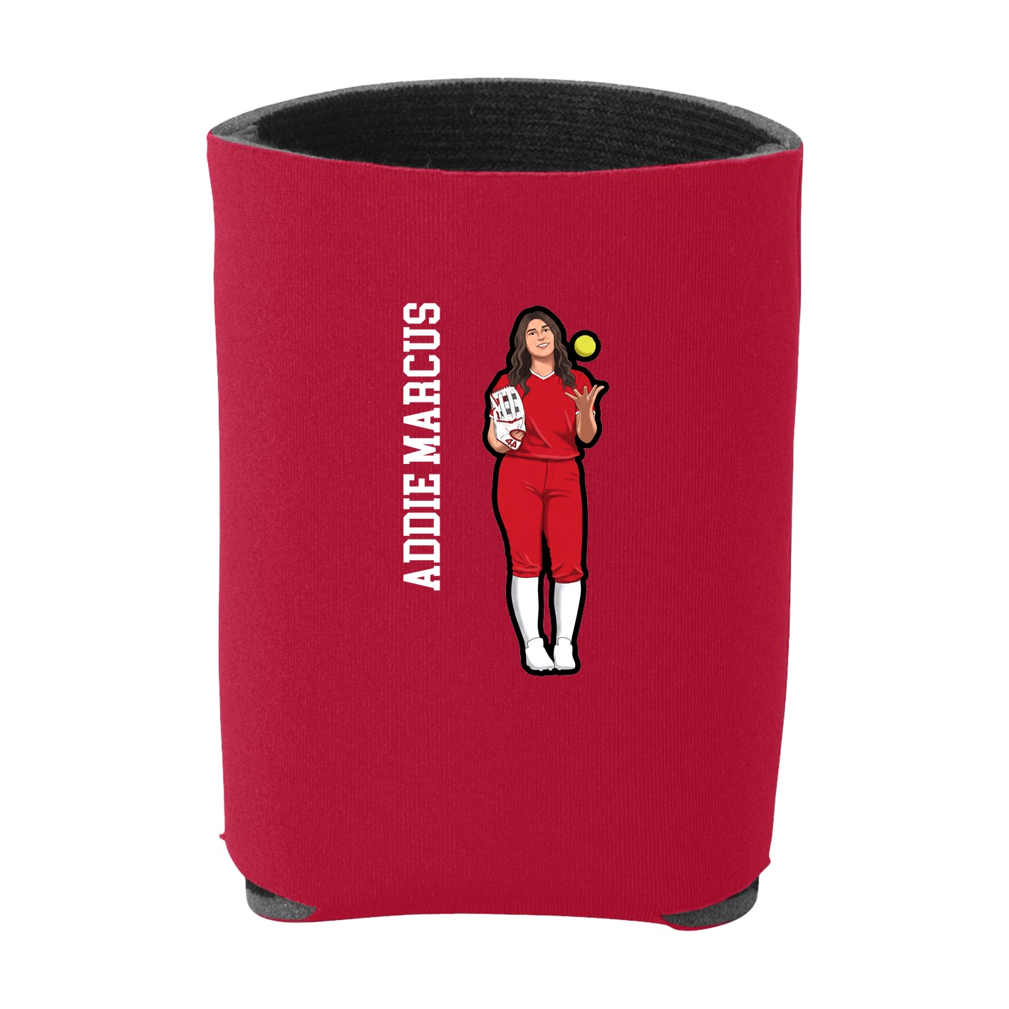 Can Holder — Name Vertical in Red