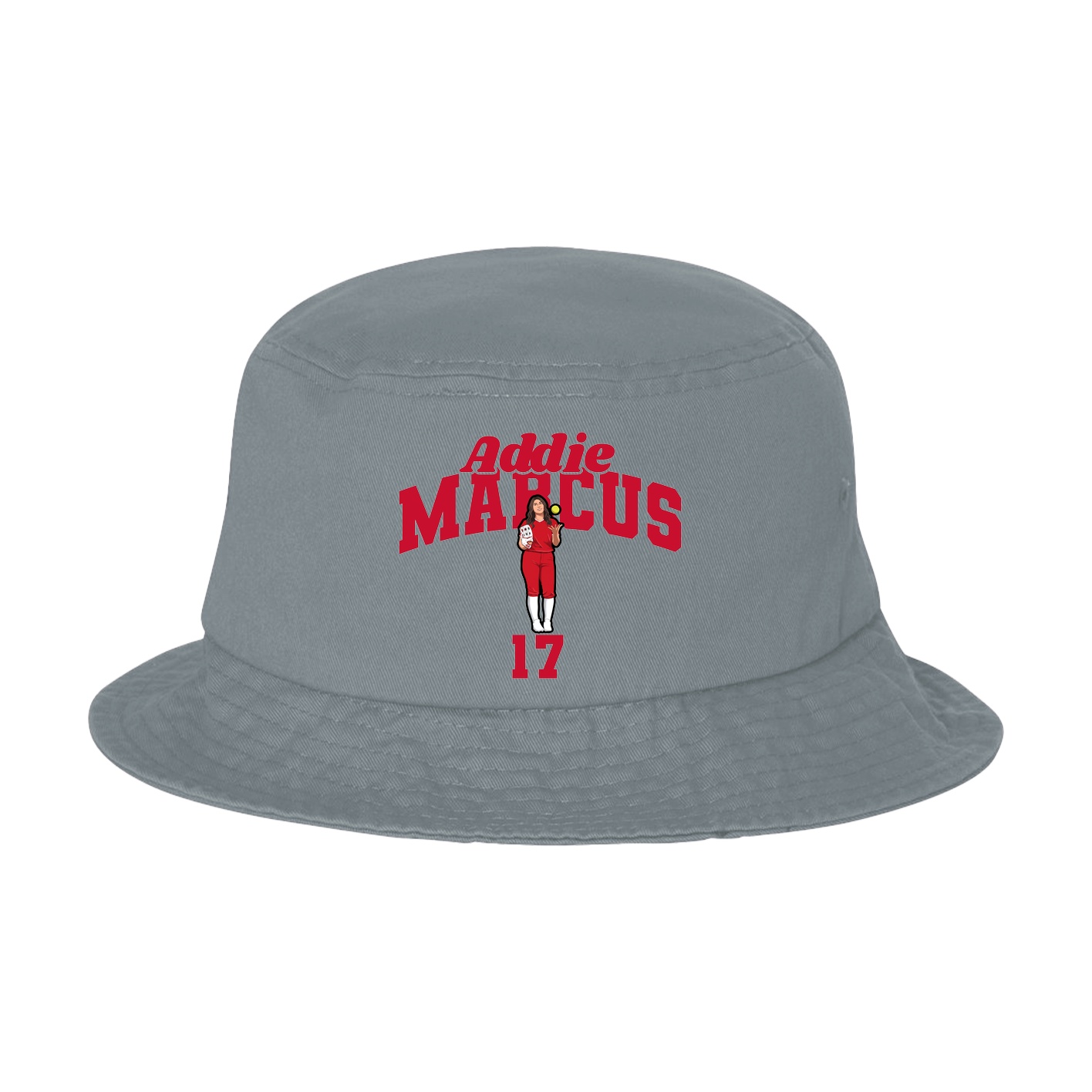 Bucket Cap — Signature Arch in Grey