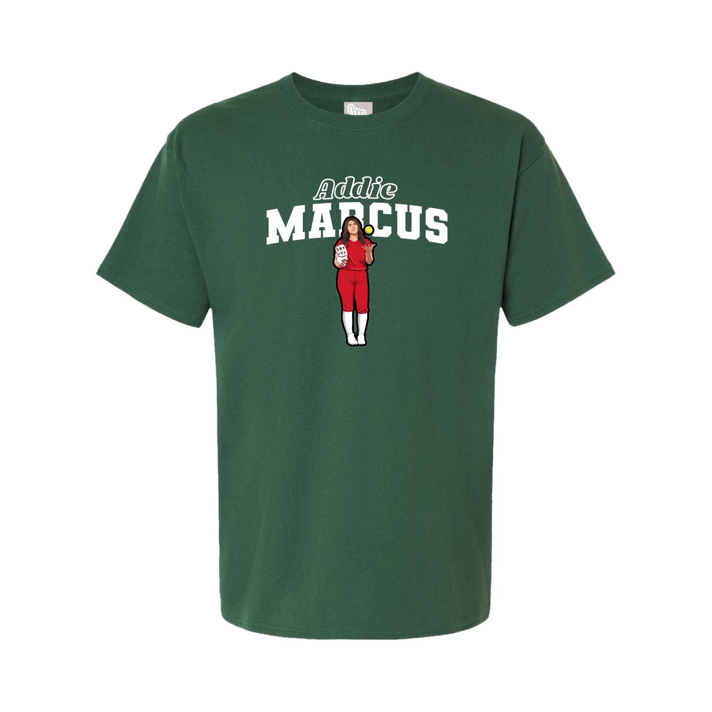 Youth Tee — Name Arch in Green