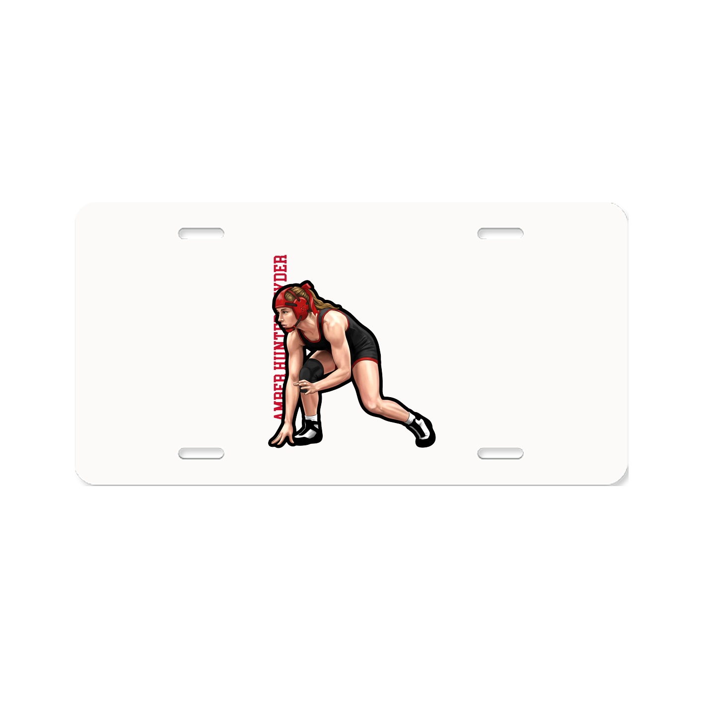 License Plate — Name Vertical in Classic