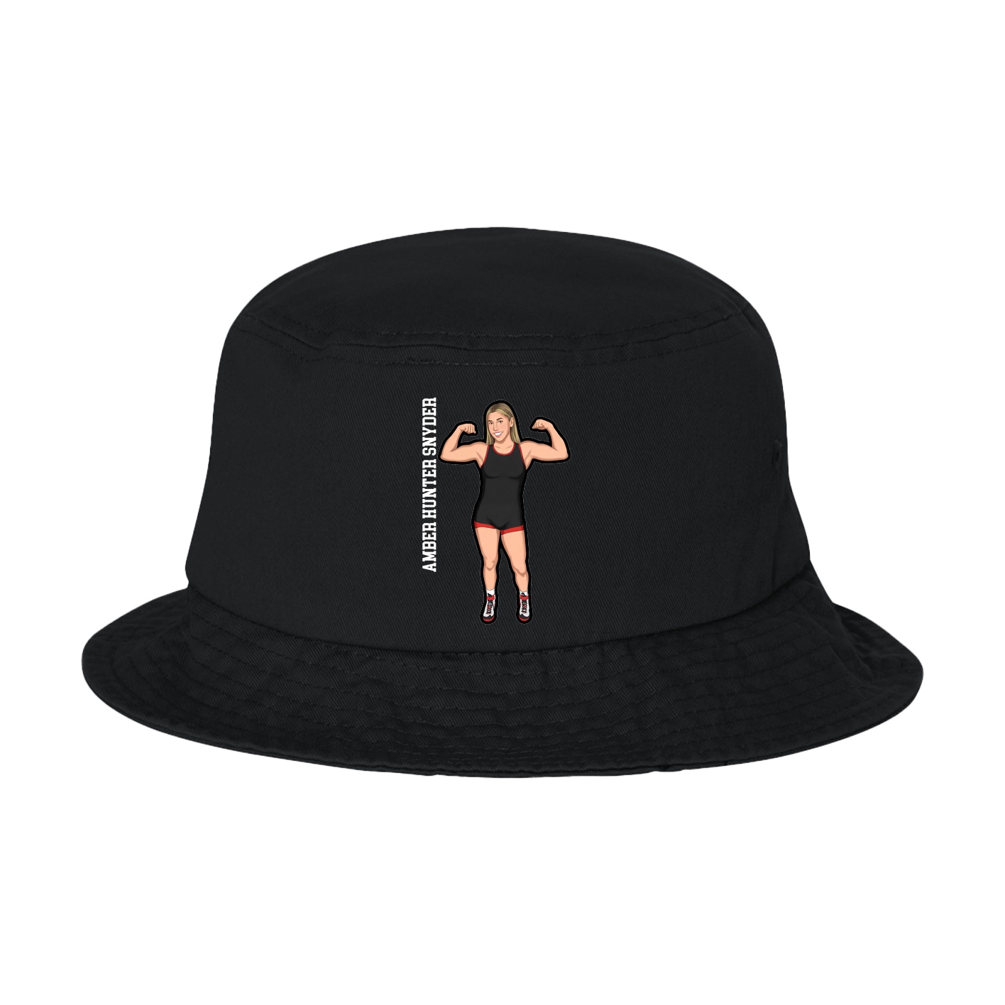 Bucket Cap — Name Vertical in Black