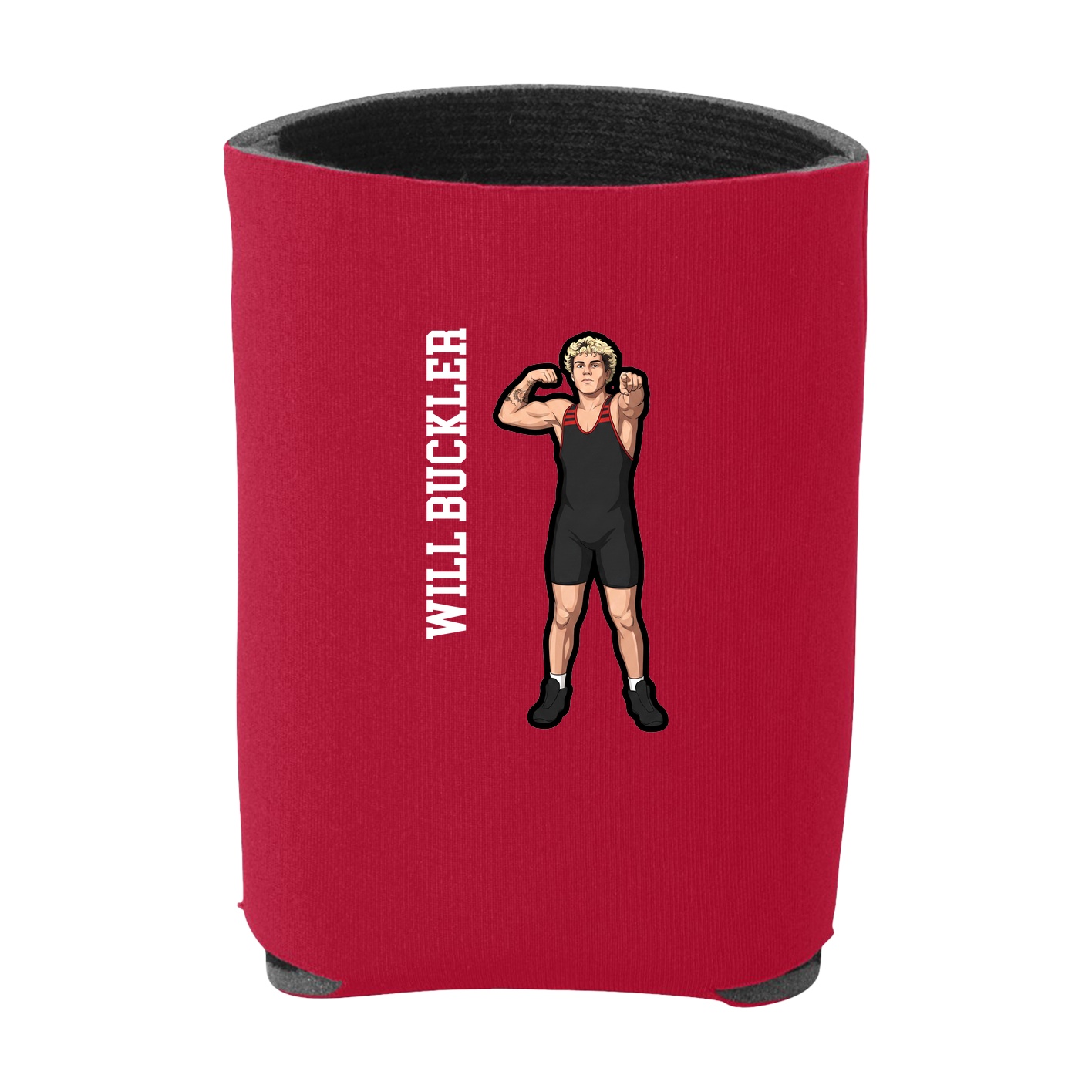 Can Holder — Name Vertical in Red