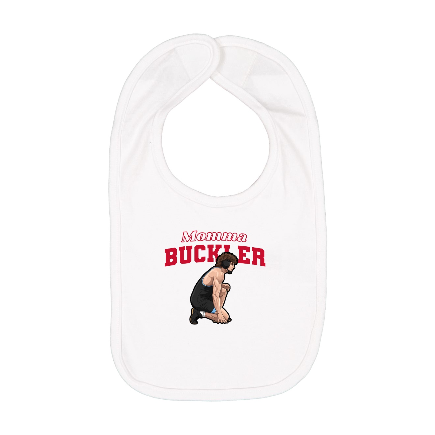 Infant Bib — Mothers Day Block in White