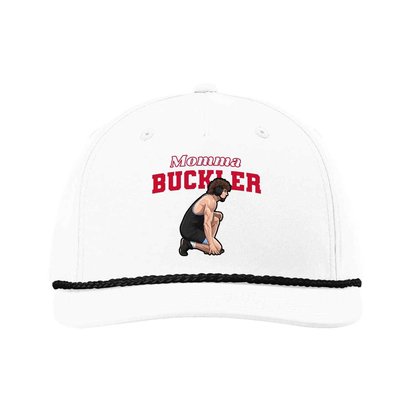 Five-Panel Classic Rope Cap — Mothers Day Block in White