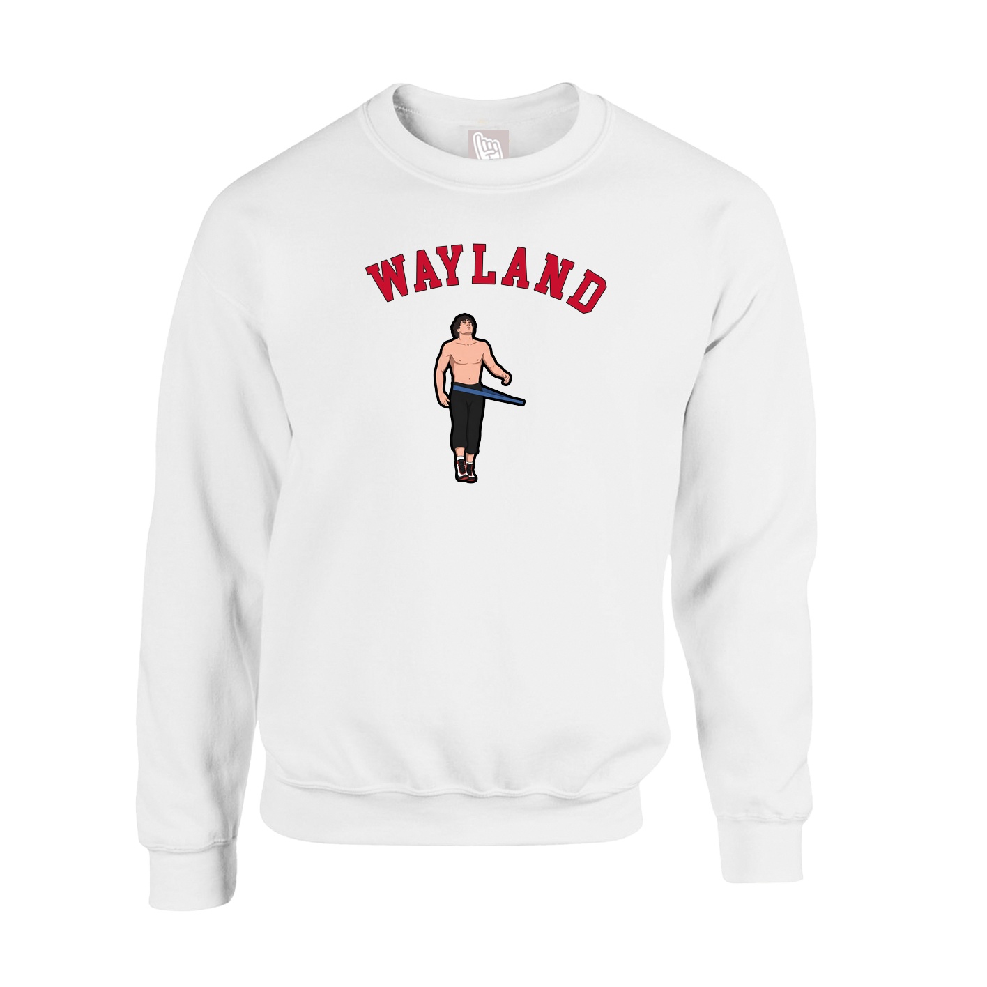 Fleece Crew — Shirsey Arch in White
